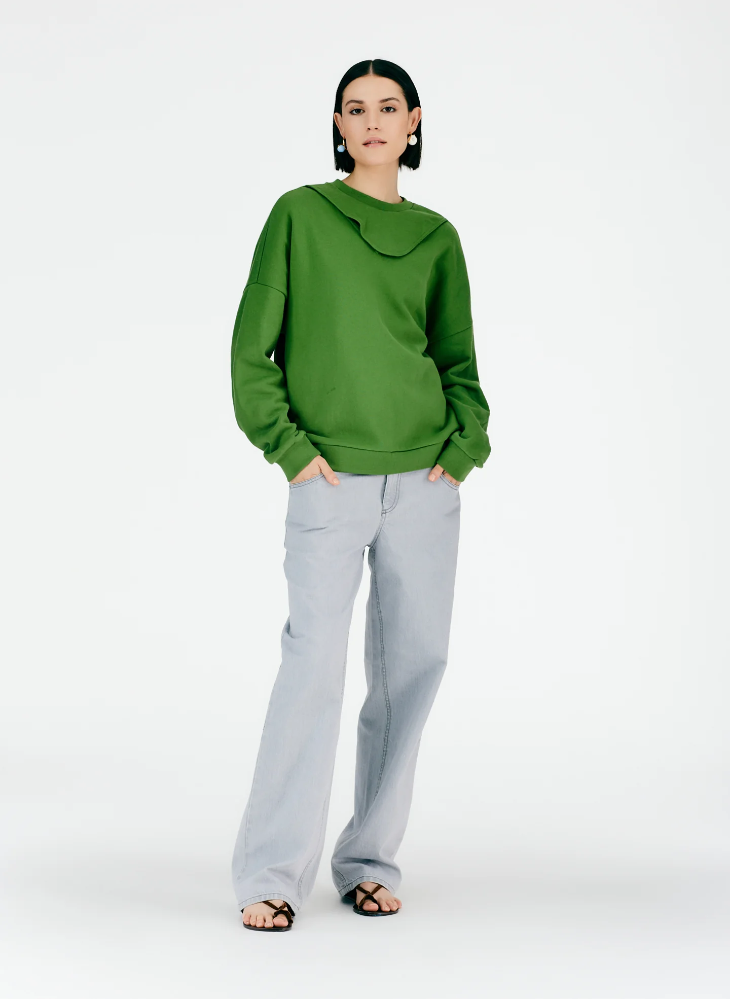 Cutout Dicky Neck Sweatshirt - Image 7