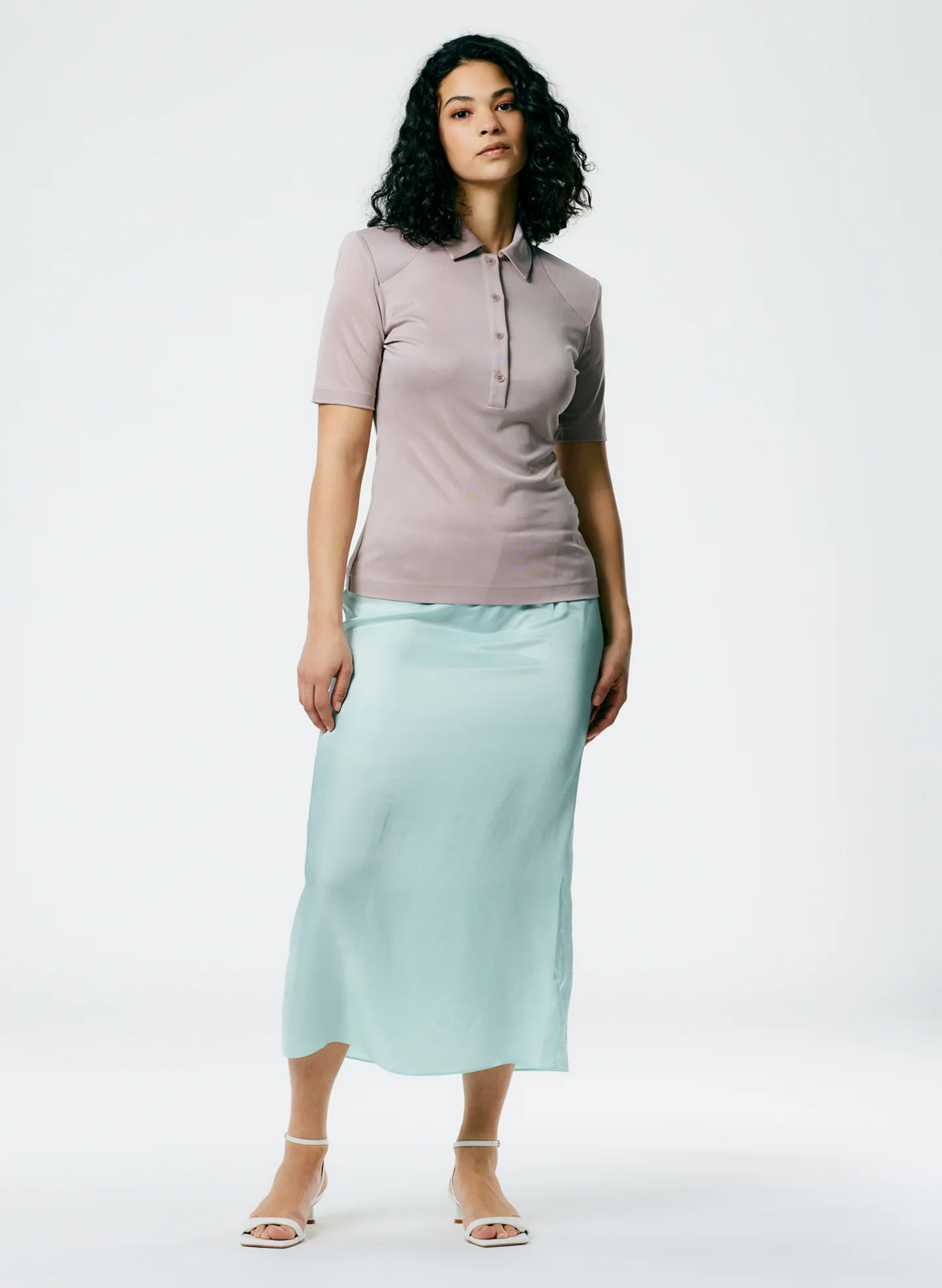 Deeba Cupro Lean Polo Shirt - Image 3