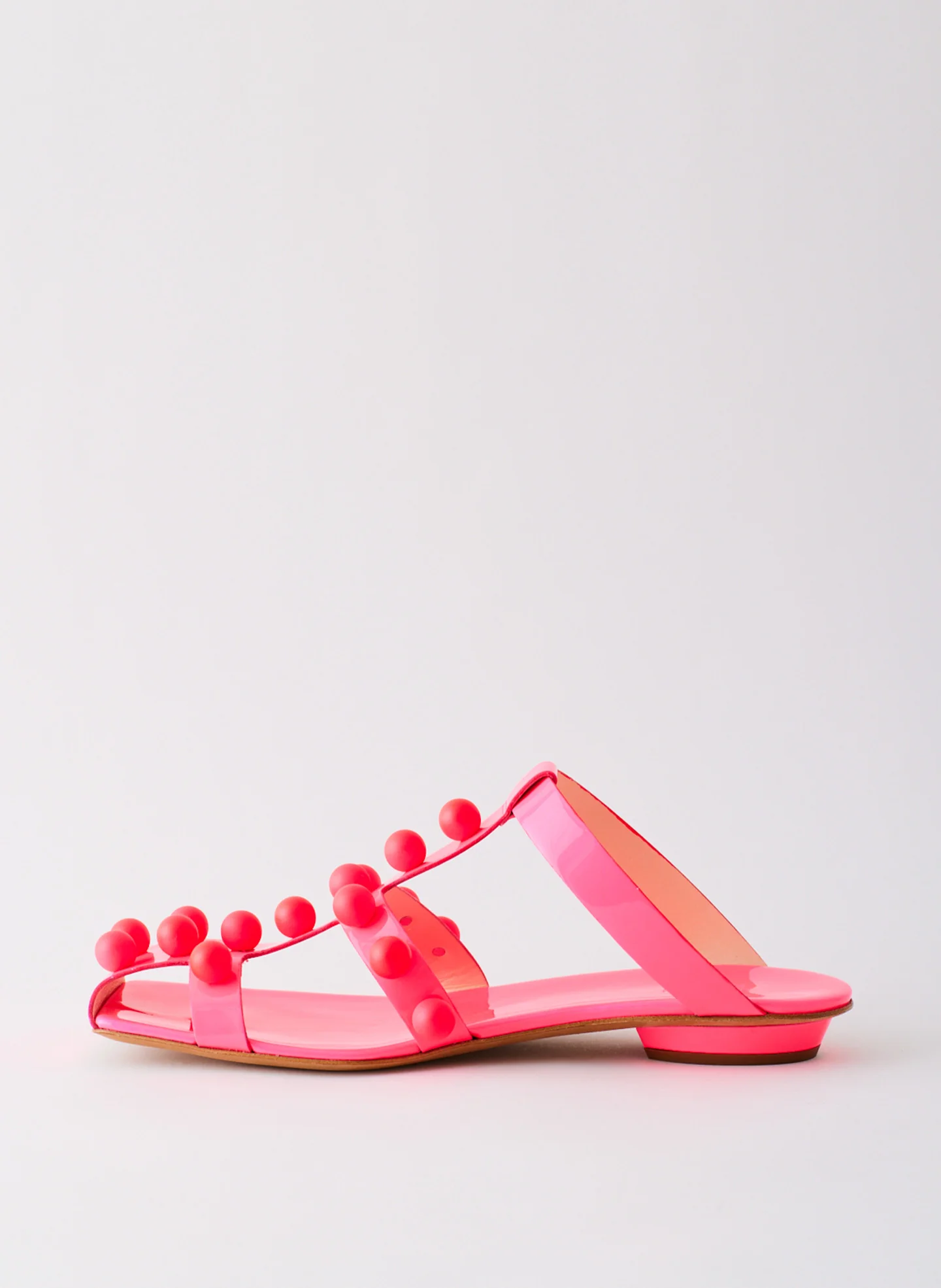 Dex Studded Neon Patent Sandal - Image 2