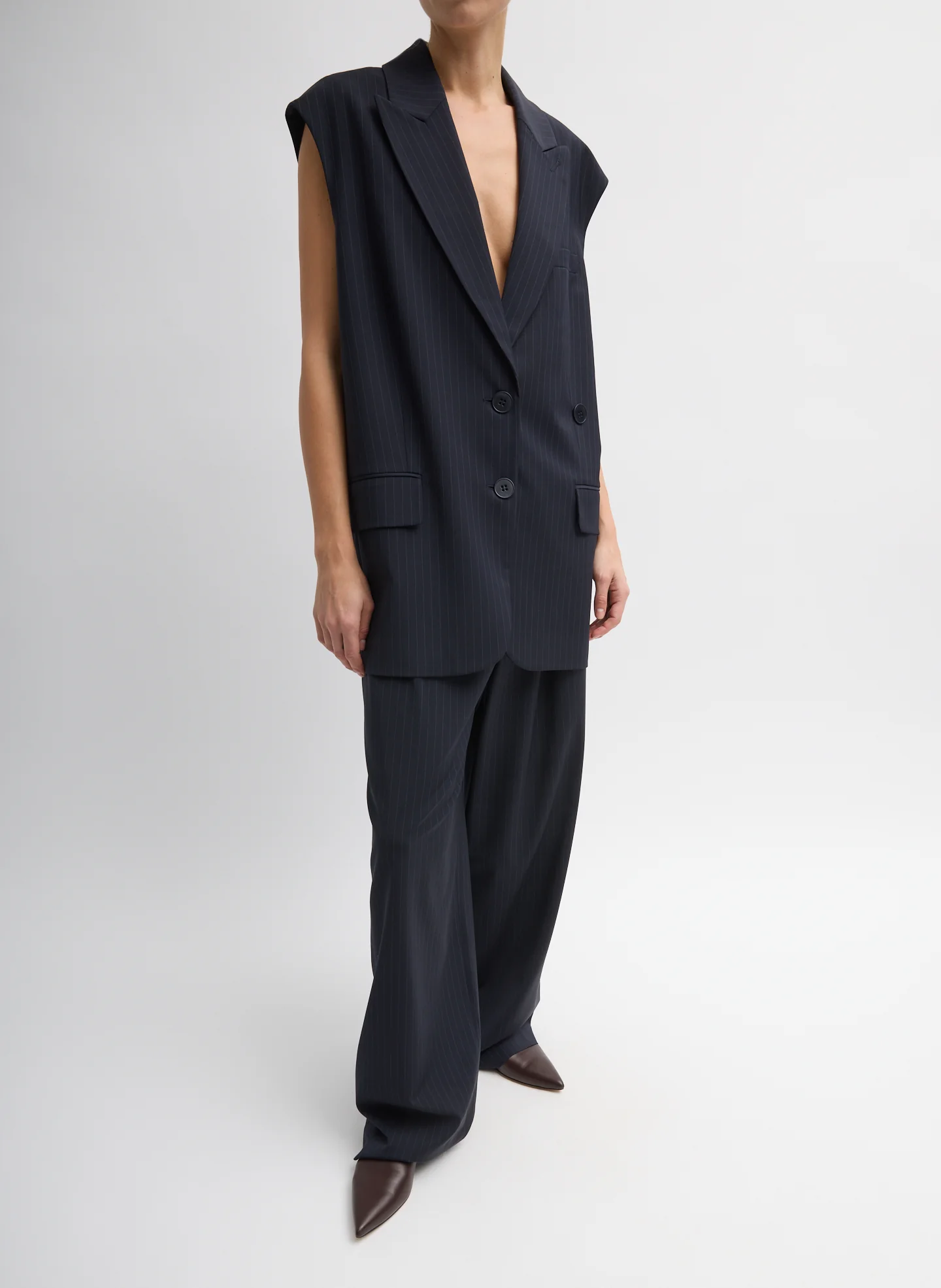 Dominic Pinstripe Liam Vest - Image 3