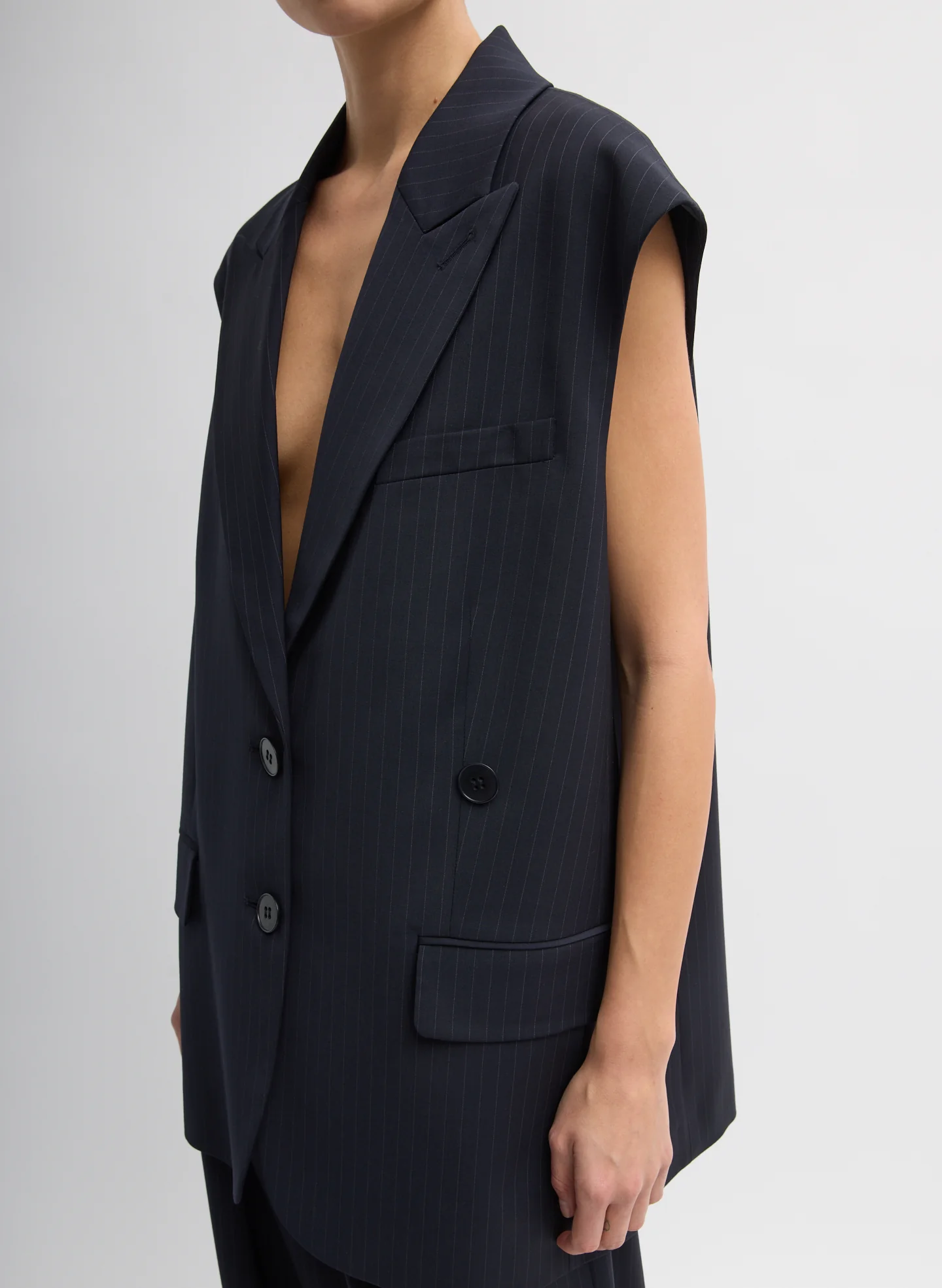 Dominic Pinstripe Liam Vest - Image 7