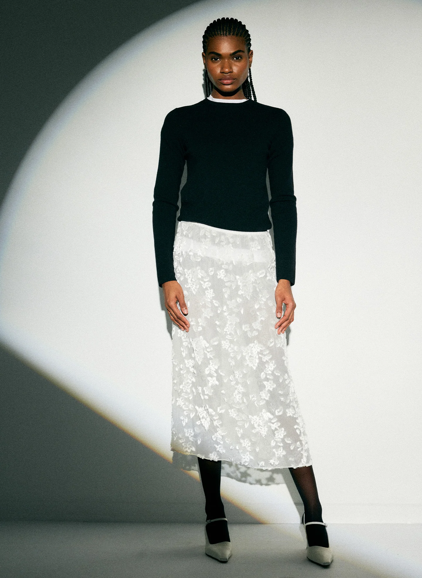 Double Faced Cashmere Mini Long Sleeve Pullover - Image 2