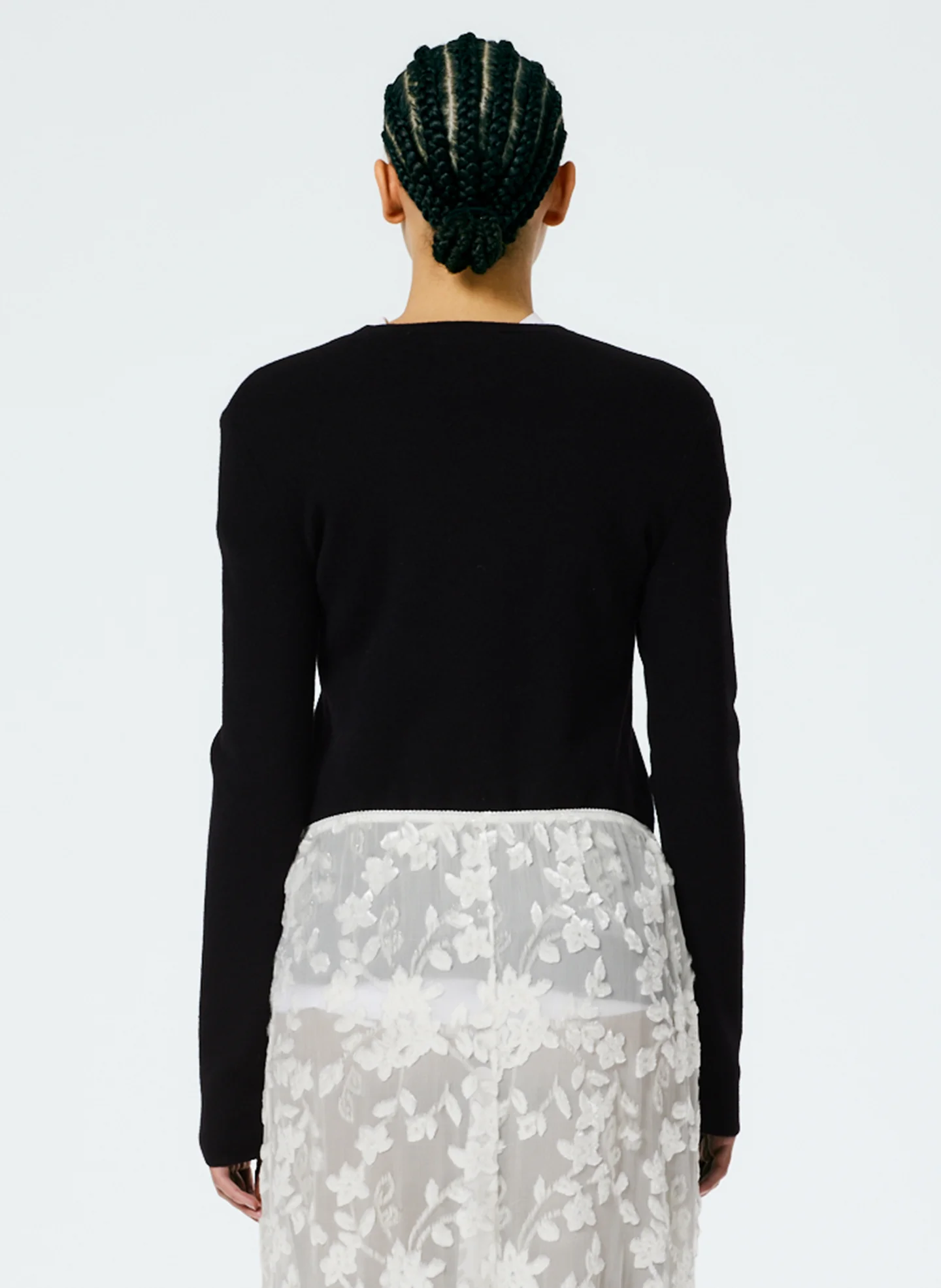 Double Faced Cashmere Mini Long Sleeve Pullover - Image 4