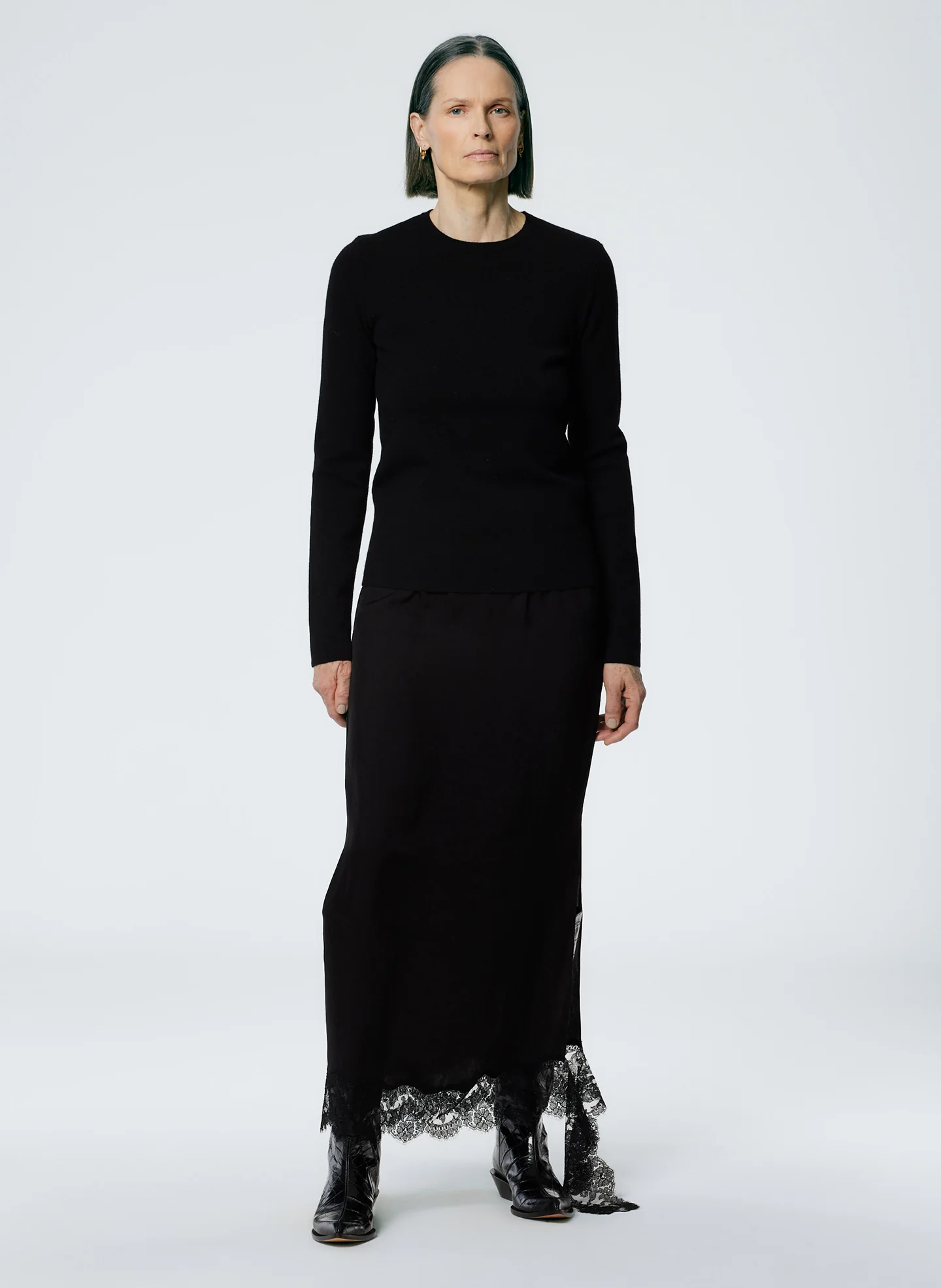 Double Faced Cashmere Mini Long Sleeve Pullover - Image 7