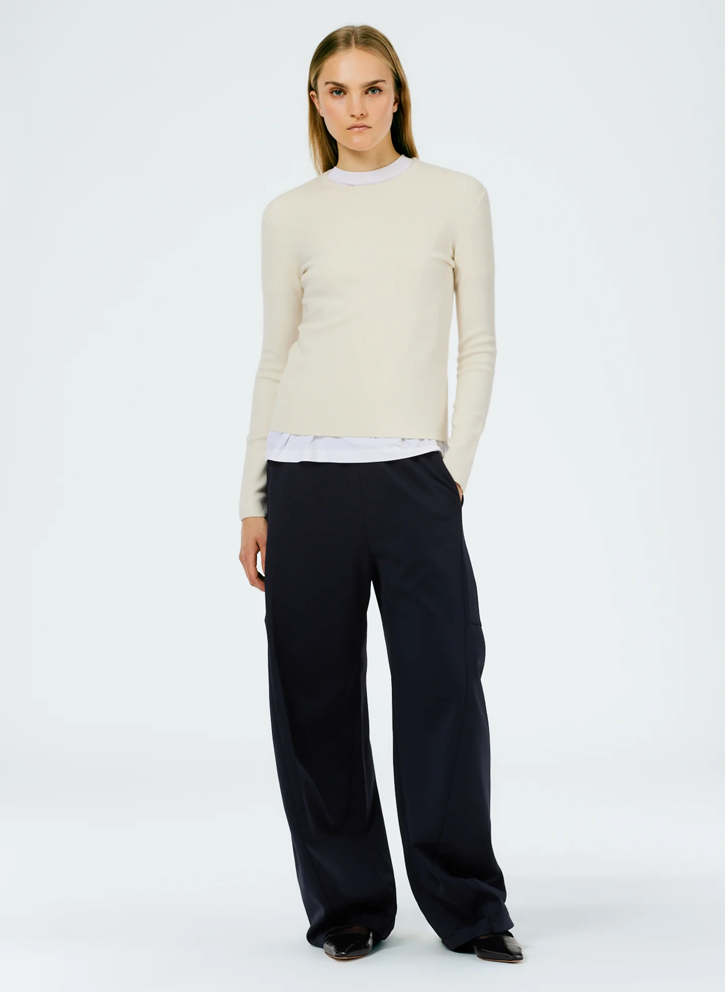 Double Faced Cashmere Mini Long Sleeve Pullover - Image 4