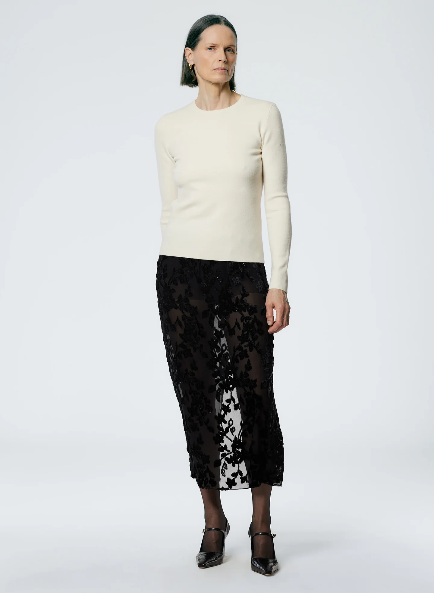 Double Faced Cashmere Mini Long Sleeve Pullover - Image 6