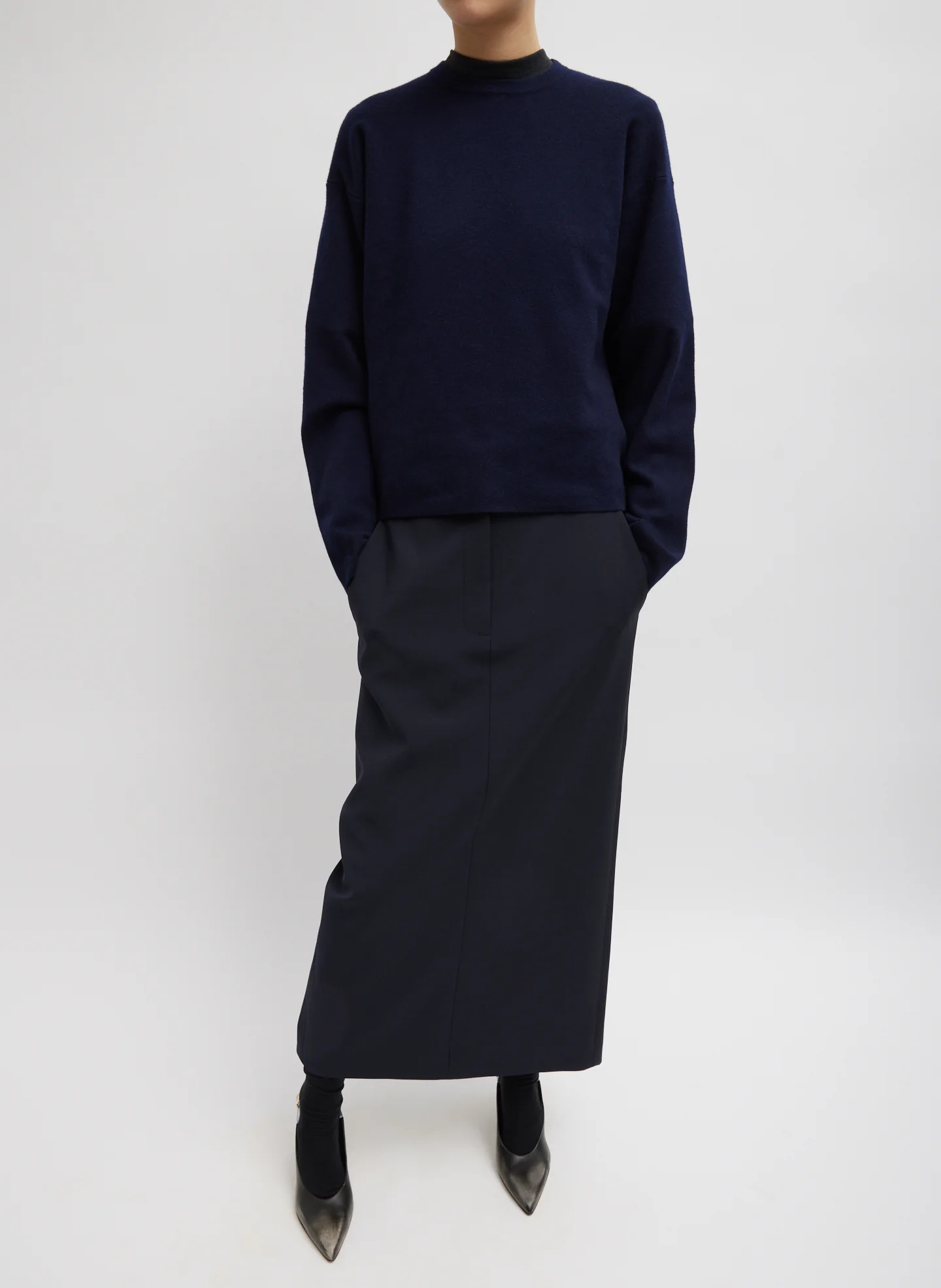 Double Faced Cashmere Oversized Easy Sweater - Image 4