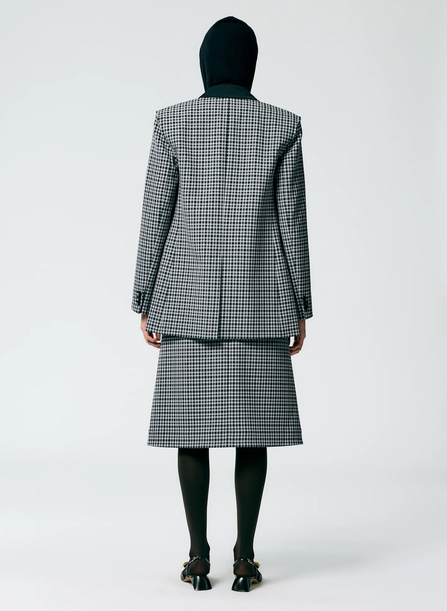 Double Faced Menswear Check Double Breasted Blazer - Image 9