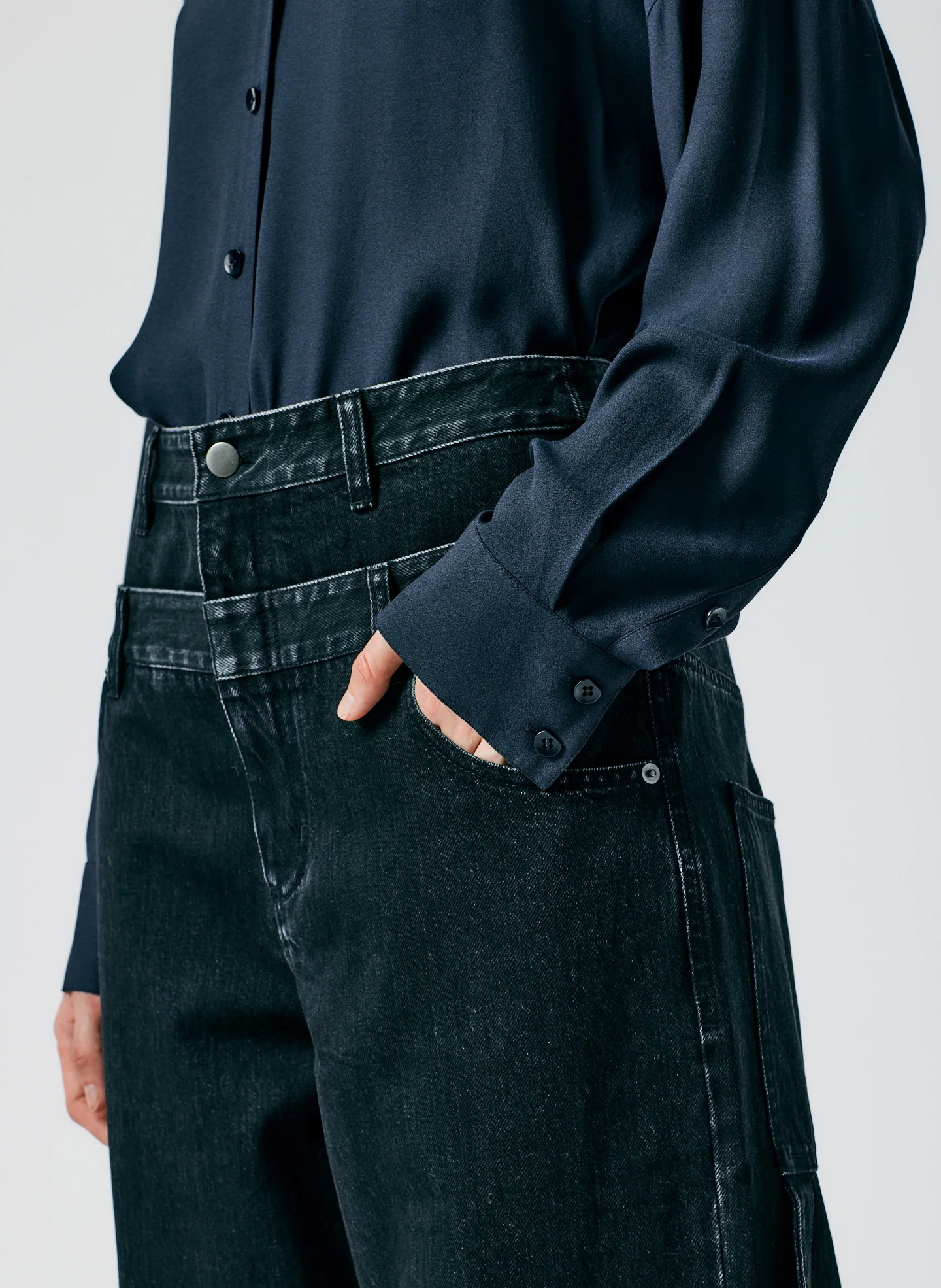 Double Waisted Black Denim Sam Jean - Image 6