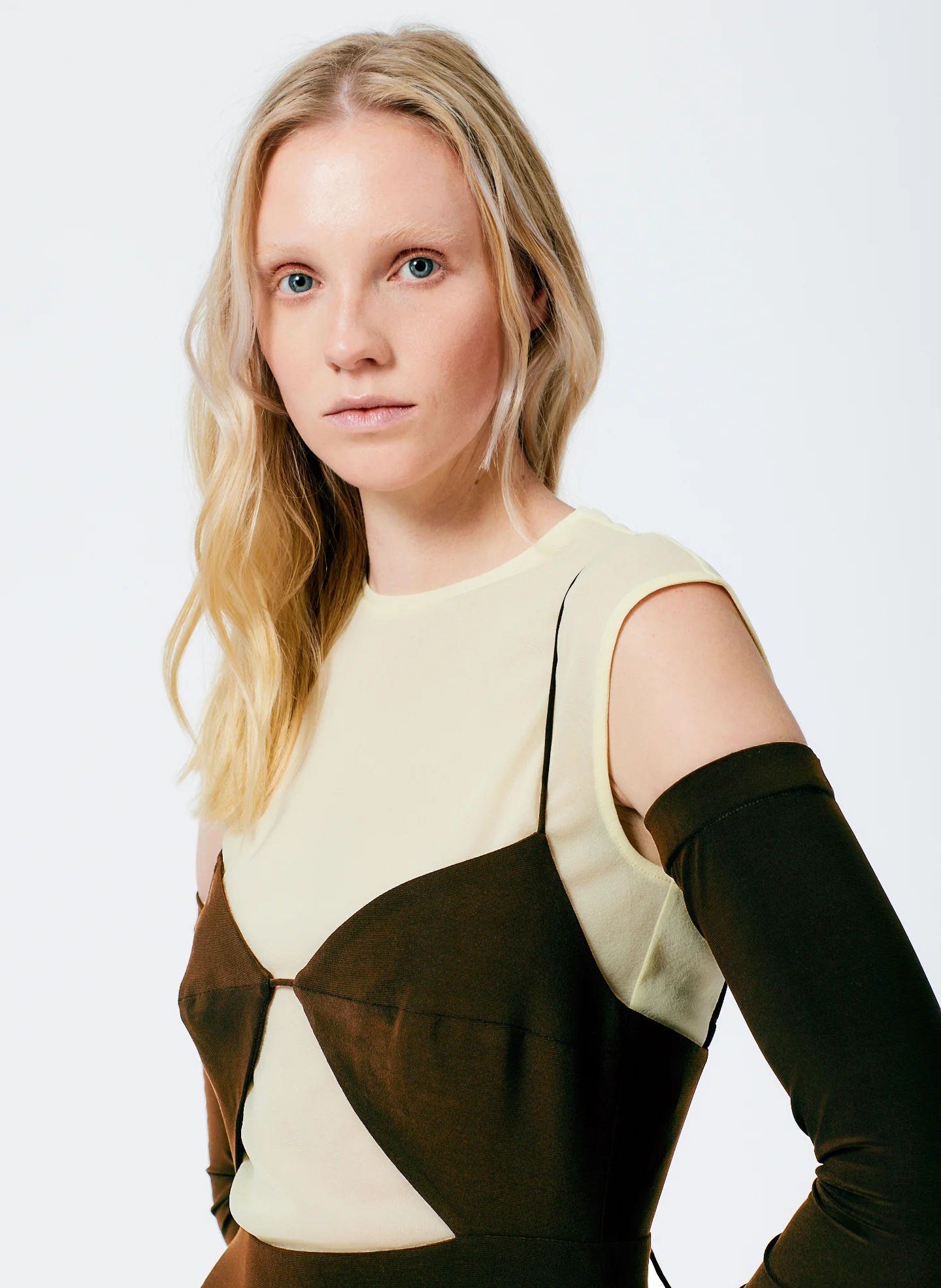 Drapey Jersey Cut Out Sculpted Shirred Dress - Image 7