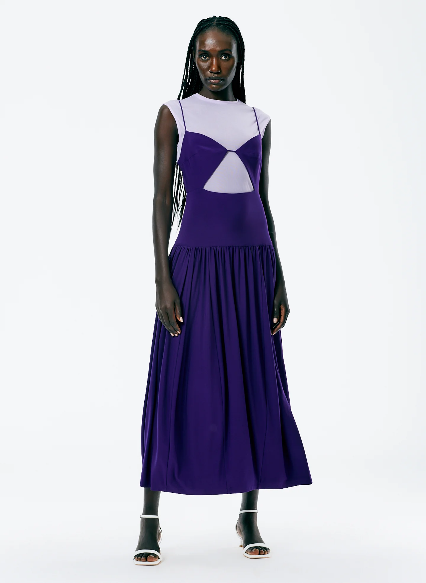 Drapey Jersey Cut Out Sculpted Shirred Dress - Image 3