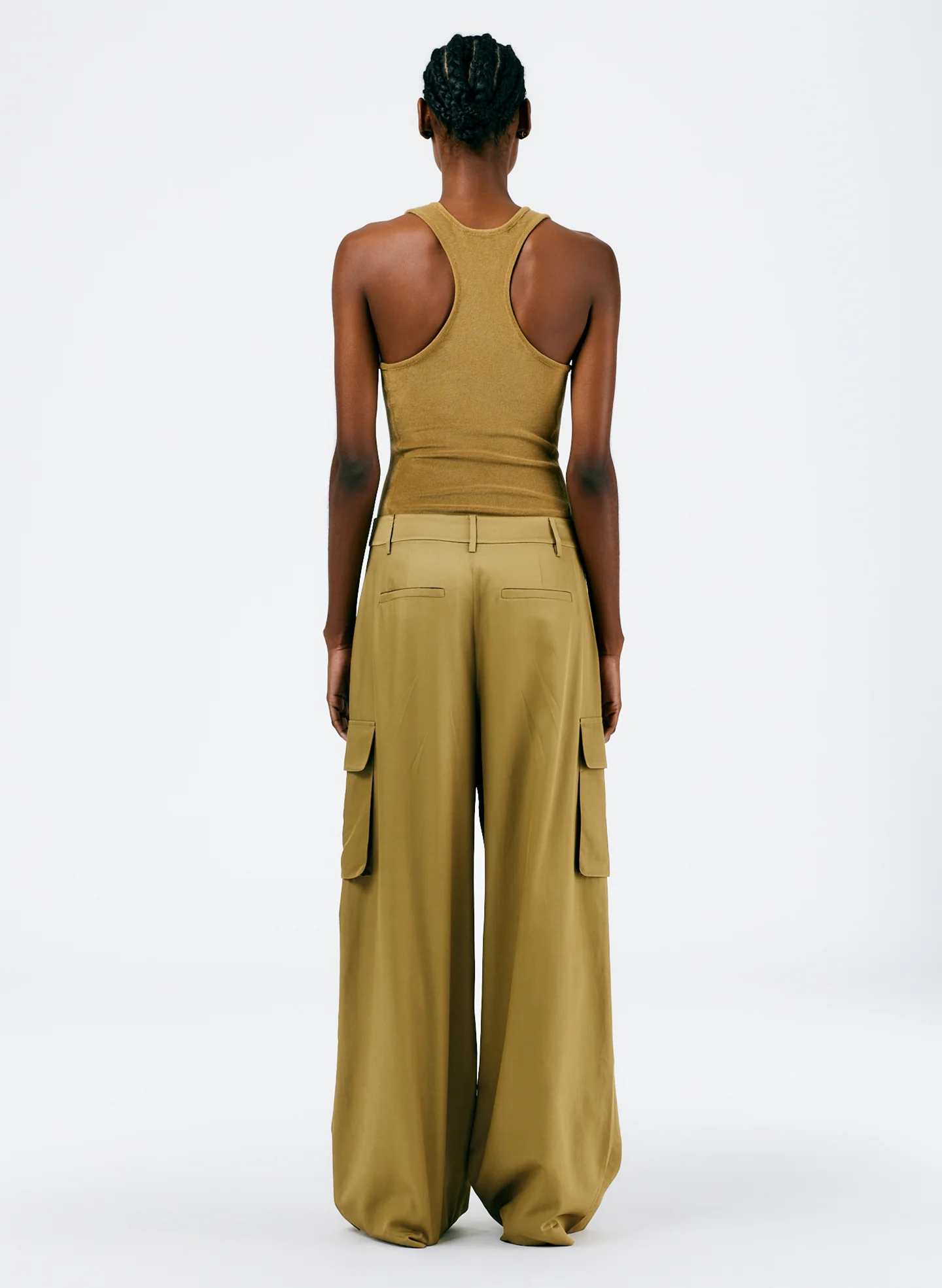 Drapey Suiting Asymmetrical Pleat Stella Pant - Image 4