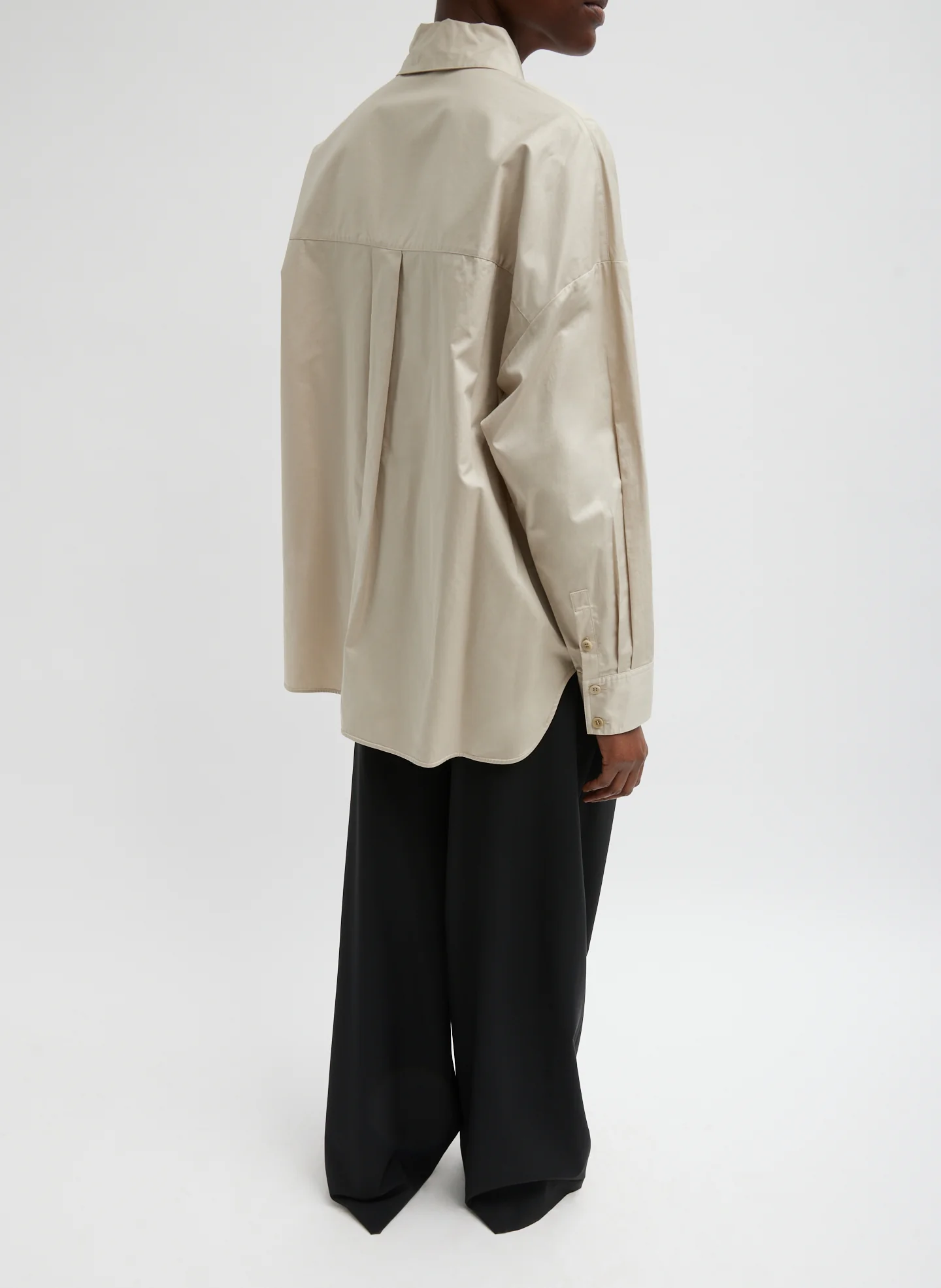 Eco Poplin Asymmetrical Shirt - Image 3