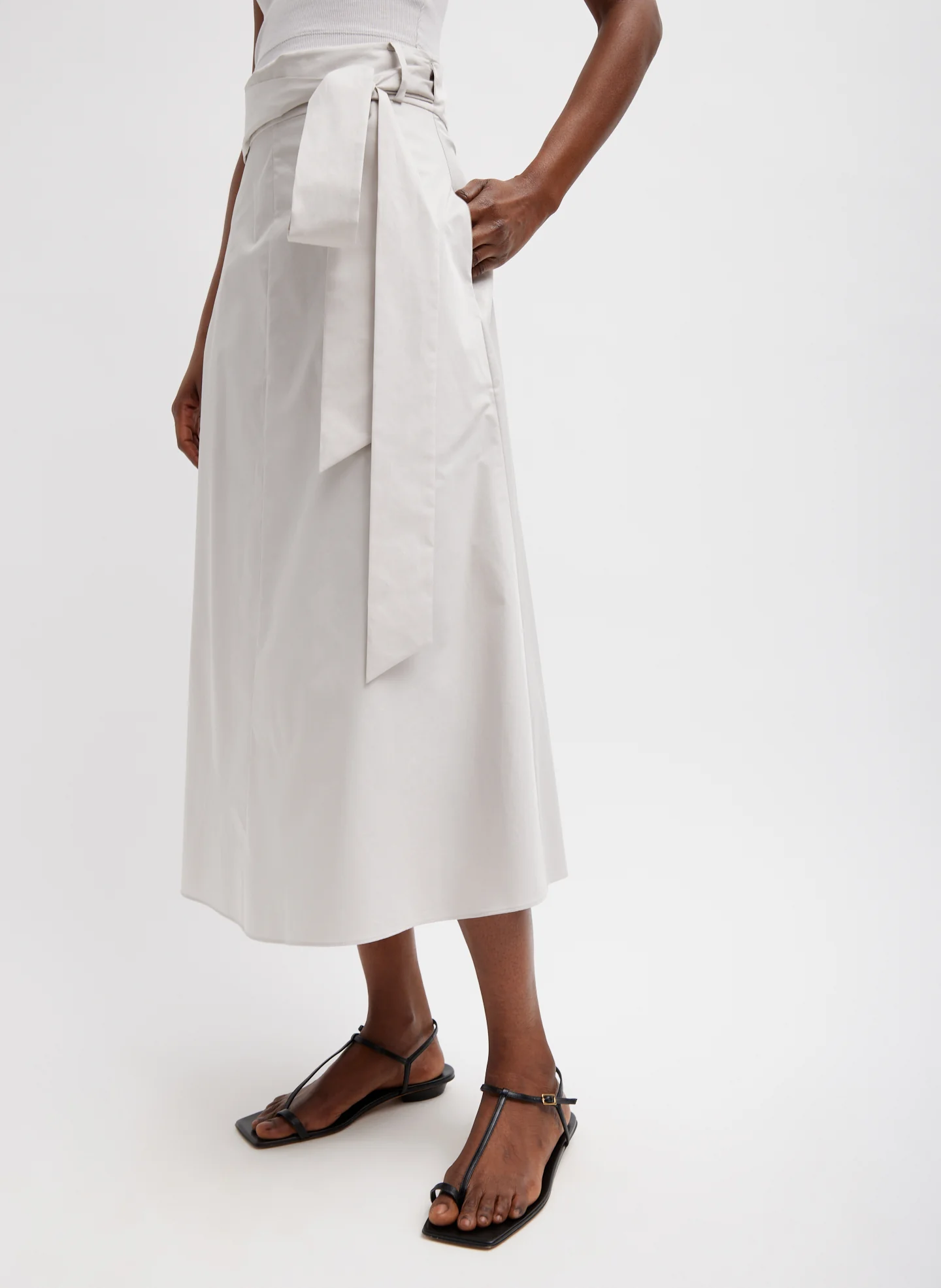 Eco Poplin Back Wrap Skirt - Image 4