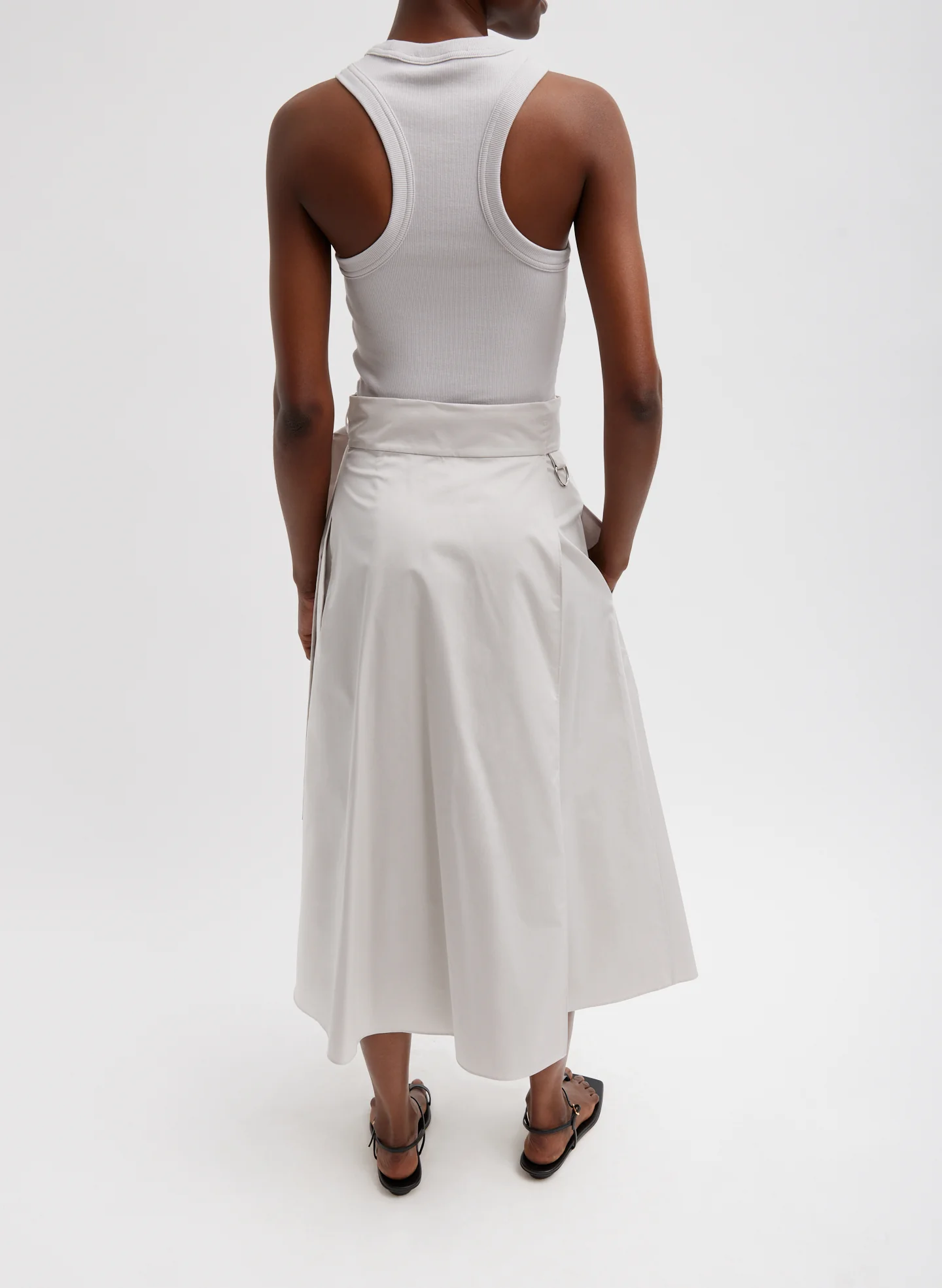 Eco Poplin Back Wrap Skirt - Image 5