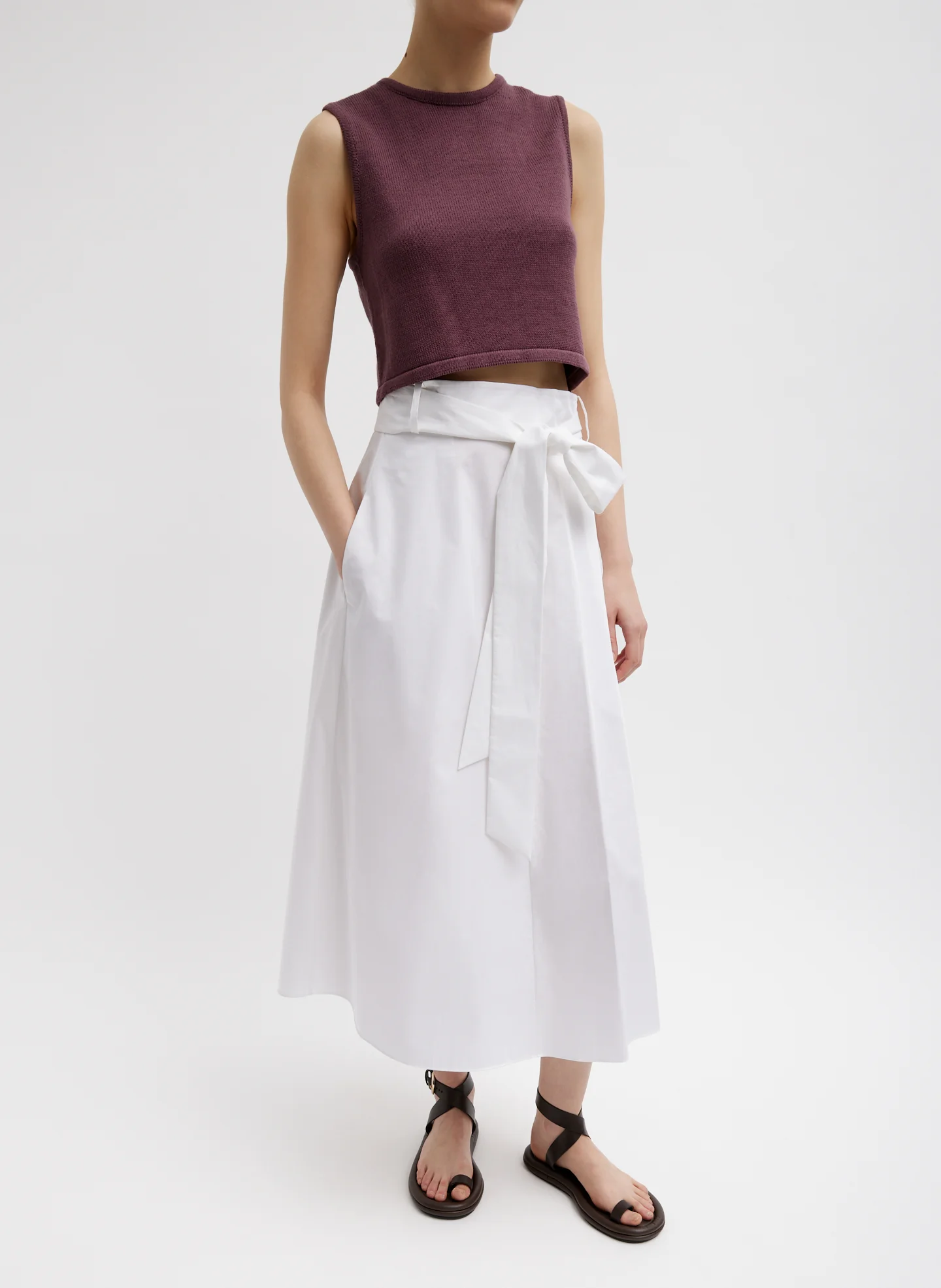 Eco Poplin Back Wrap Skirt - Image 5