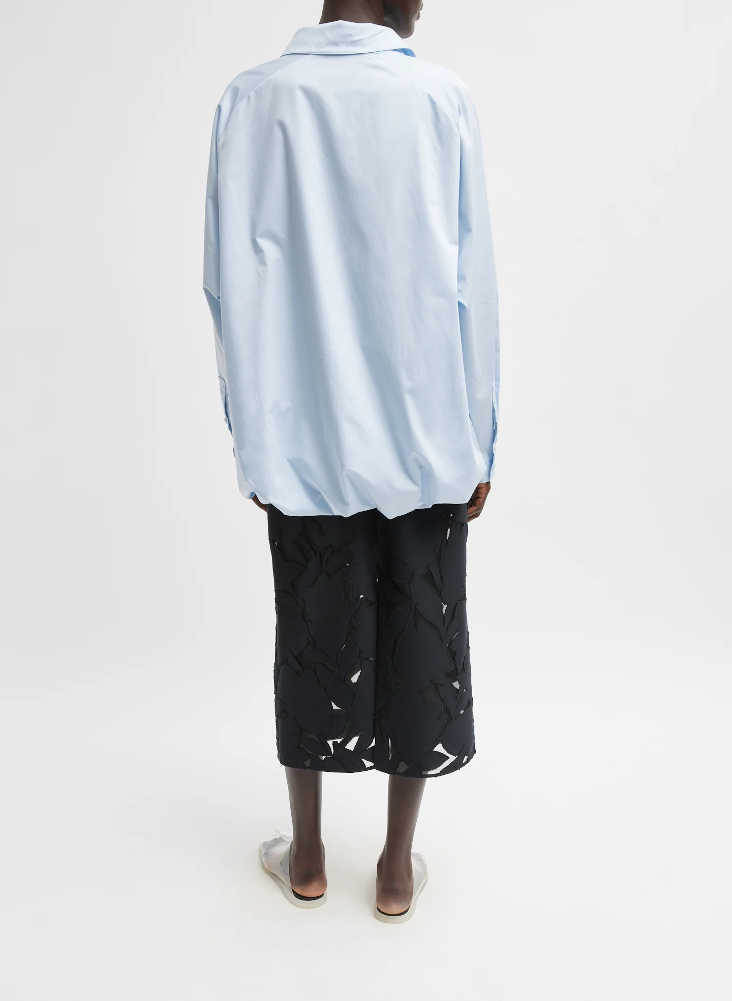 Eco Poplin Bubble Hem Shirt Jacket - Image 6