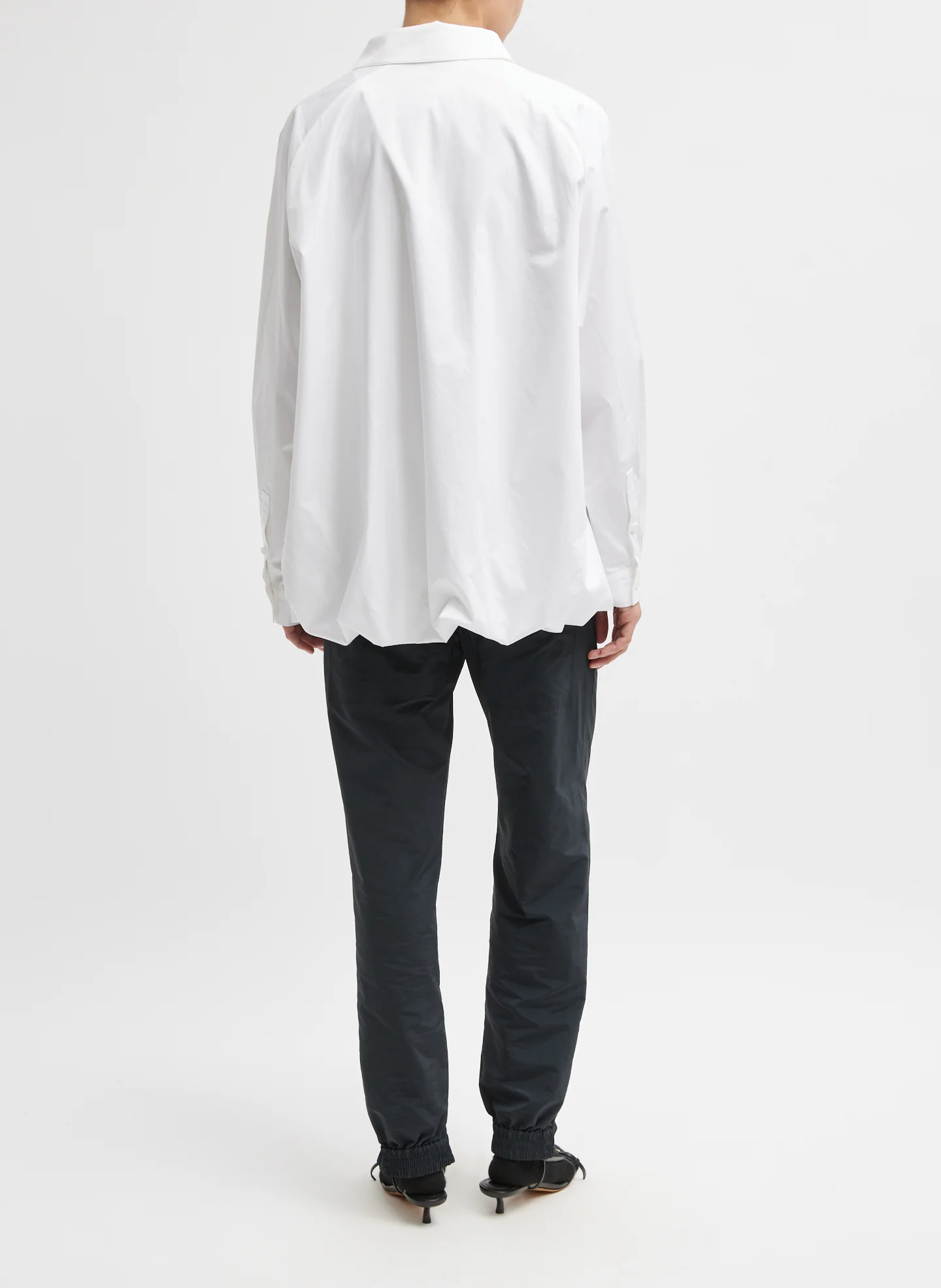 Eco Poplin Bubble Hem Shirt Jacket - Image 5