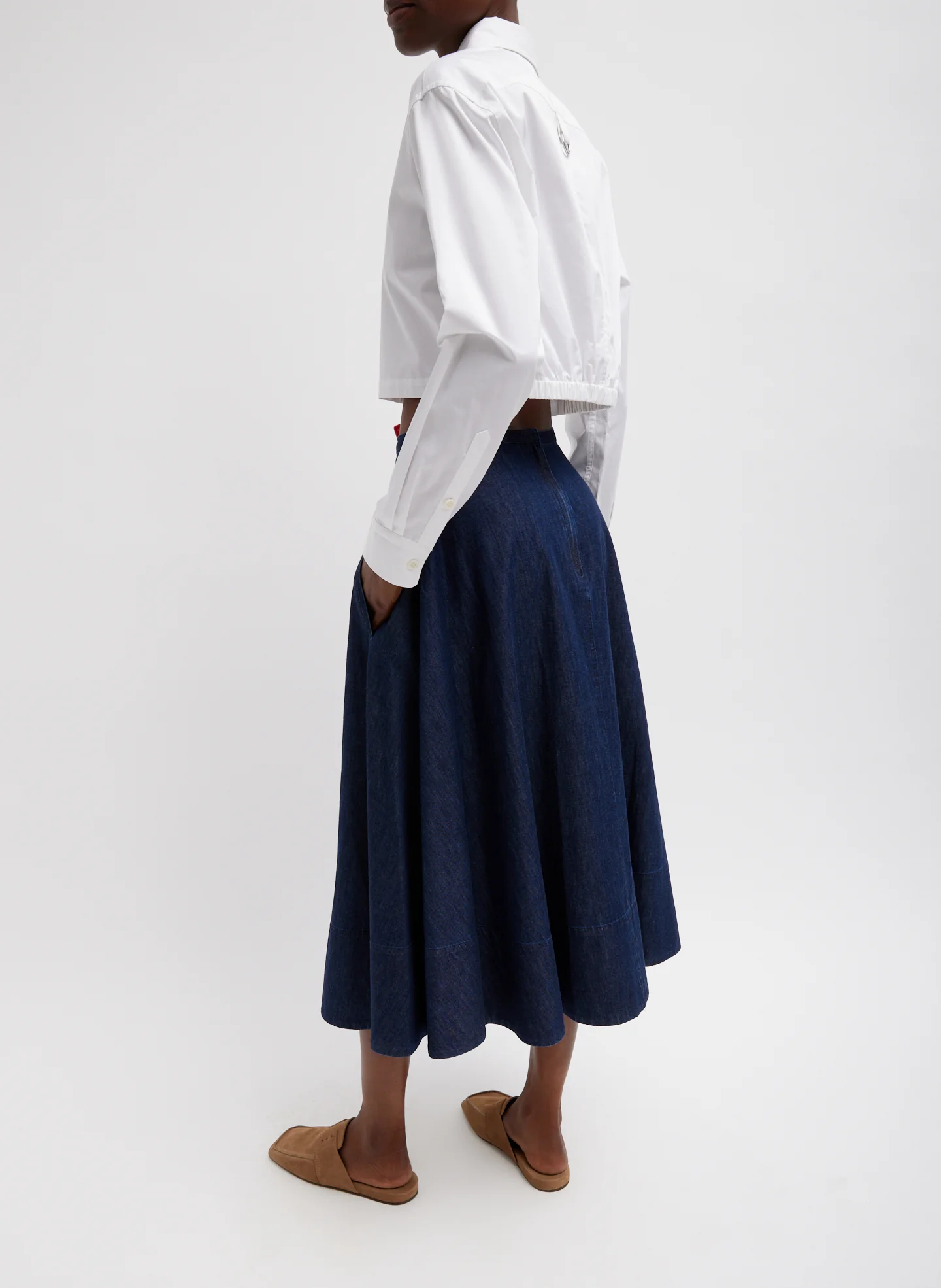 Eco Poplin Cropped Shirt - Image 4