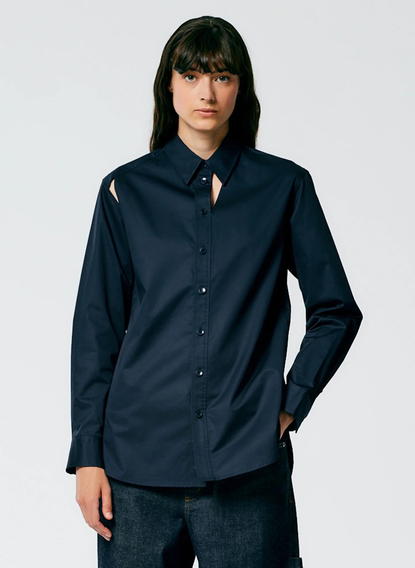 Eco Poplin Cut Out Charlie Shirt - Image 5