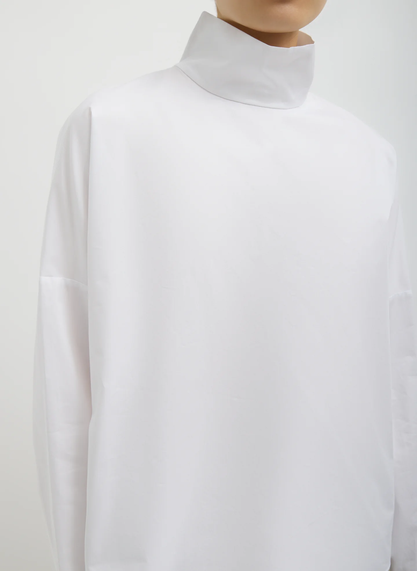 Eco Poplin Funnel Neck Dolman Top - Image 4