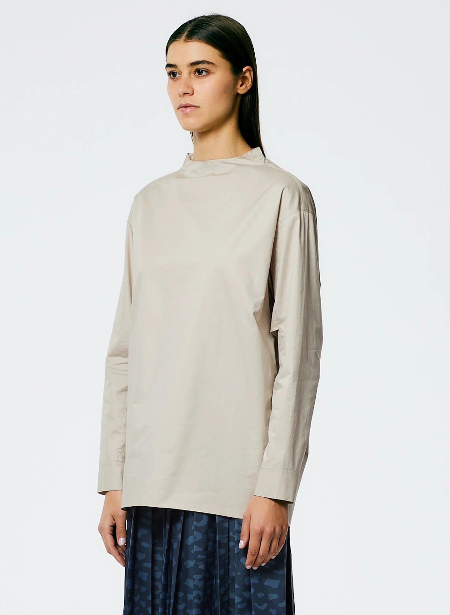 Eco Poplin Funnelneck Top - Image 2