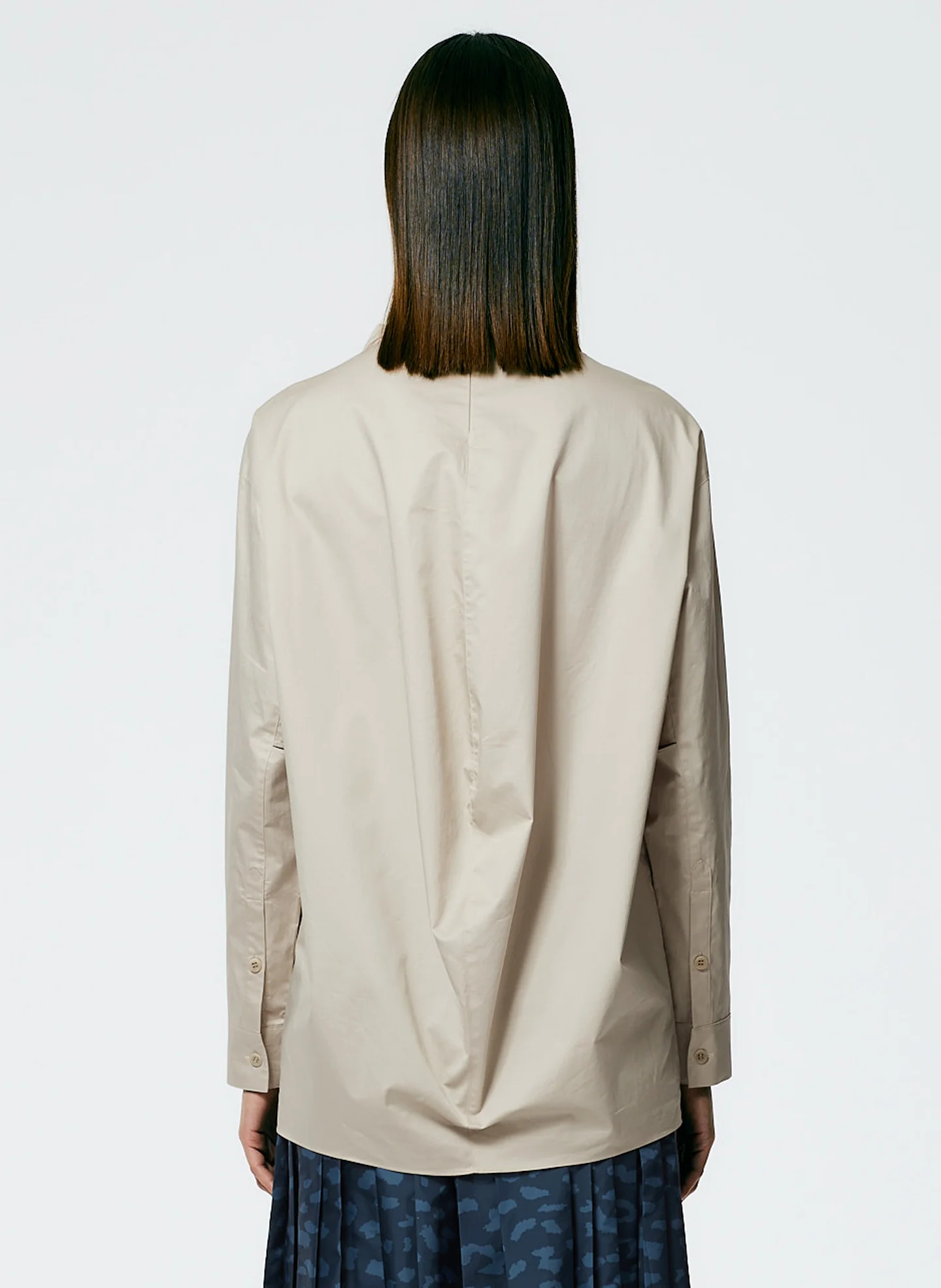 Eco Poplin Funnelneck Top - Image 3