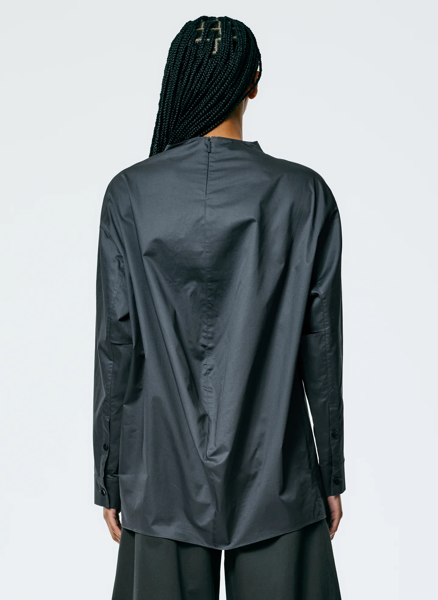 Eco Poplin Funnelneck Top - Image 5