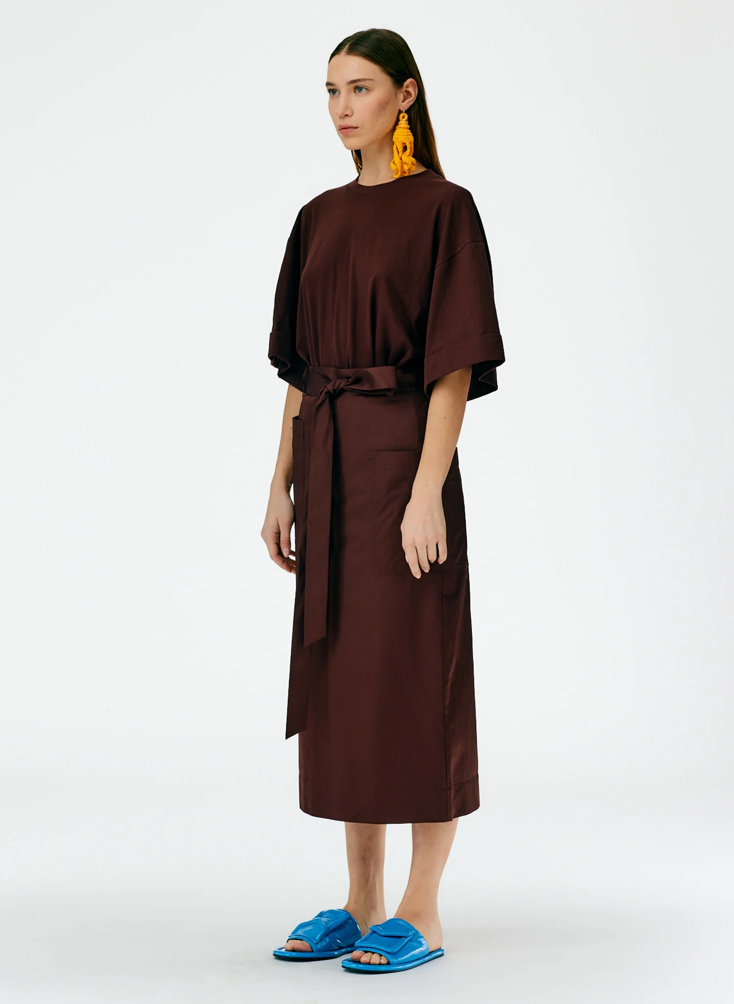 Eco Poplin Lean Back Wrap Skirt - Image 3