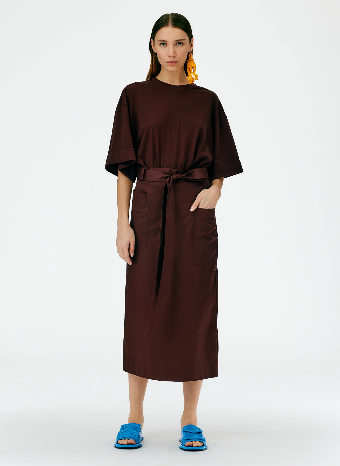Eco Poplin Lean Back Wrap Skirt - Image 6