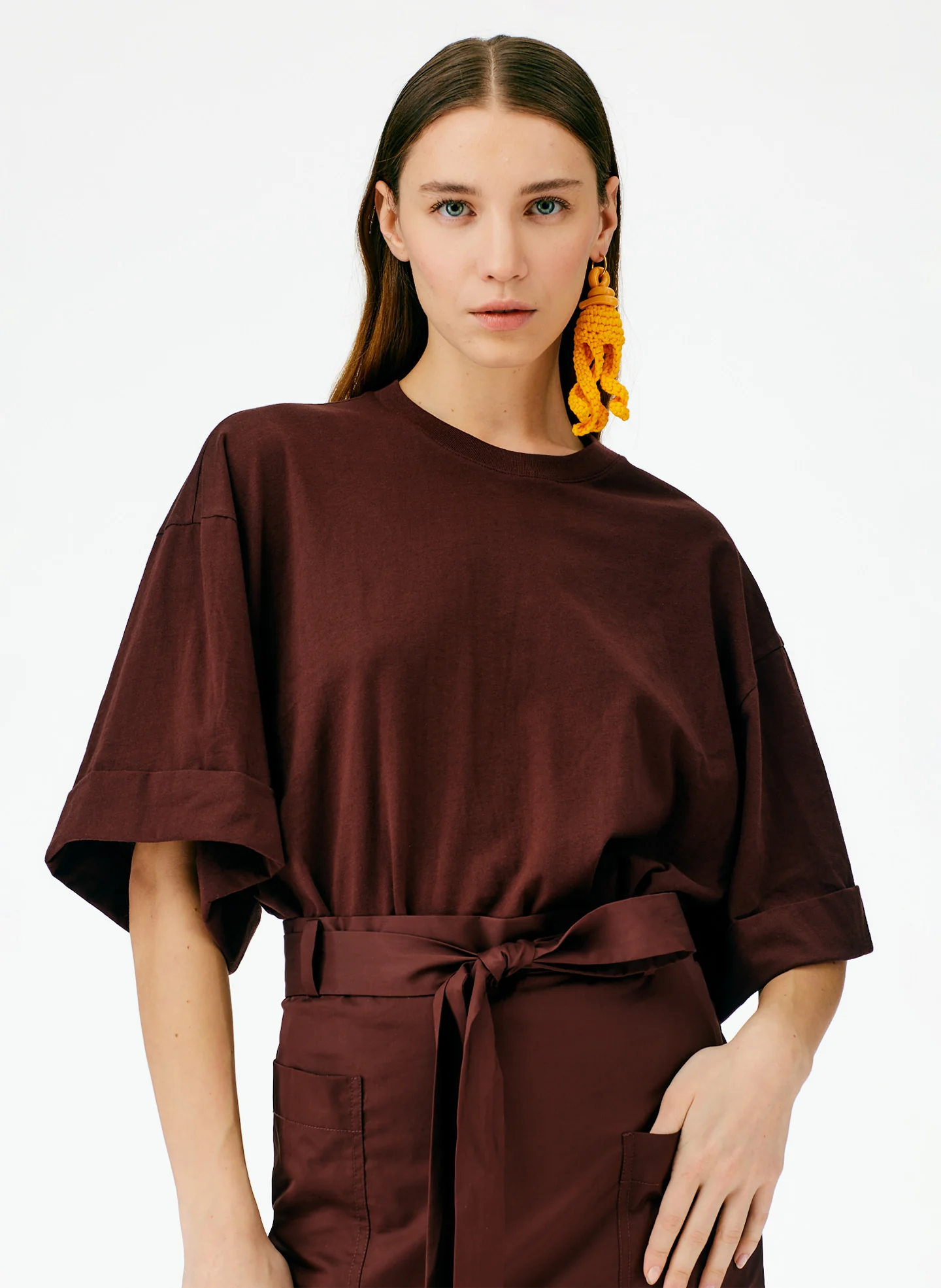Eco Poplin Lean Back Wrap Skirt - Image 7