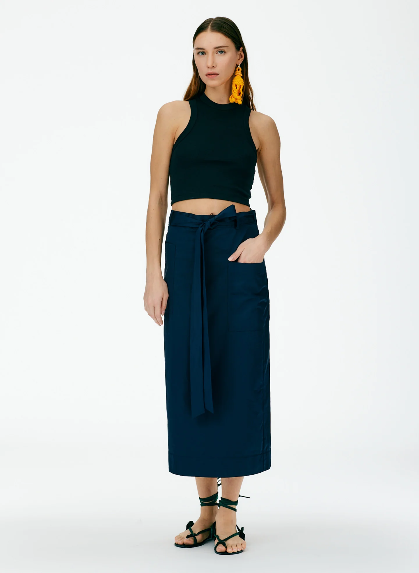 Eco Poplin Lean Back Wrap Skirt - Image 5