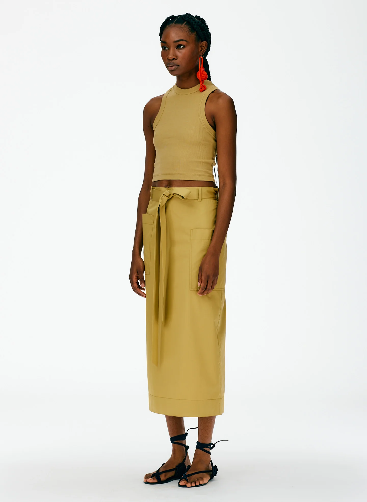 Eco Poplin Lean Back Wrap Skirt - Image 2