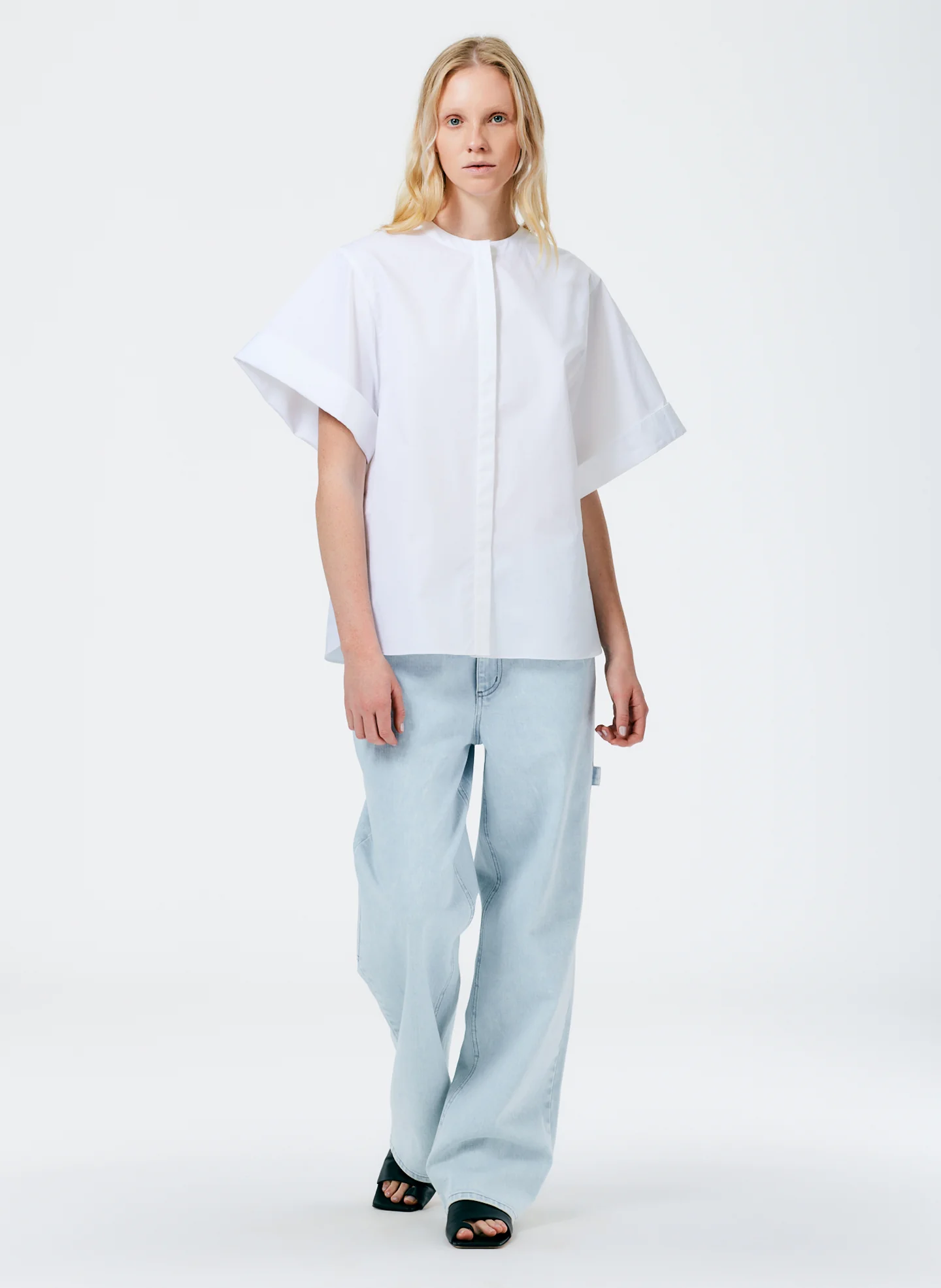 Eco Poplin Rolled Sleeve Shirt - Image 3