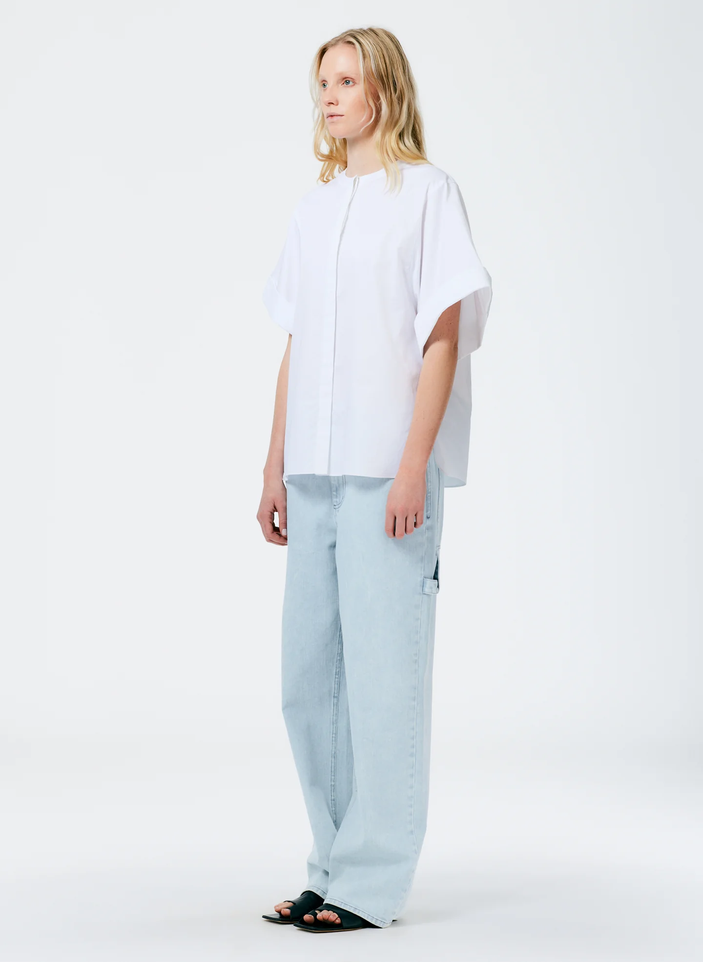Eco Poplin Rolled Sleeve Shirt - Image 4