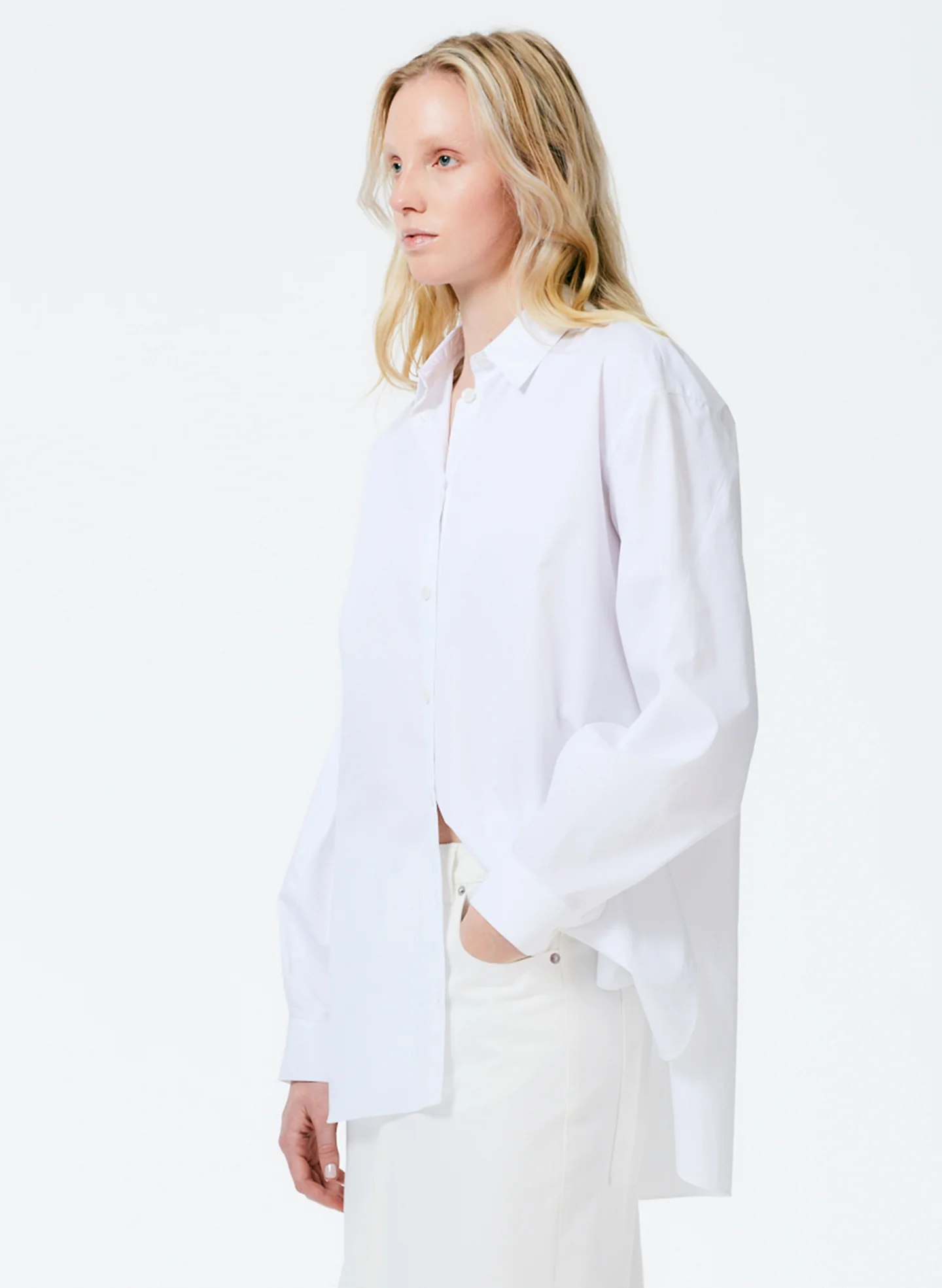 Eco Poplin Twisted Sleeve Shirt - Image 3