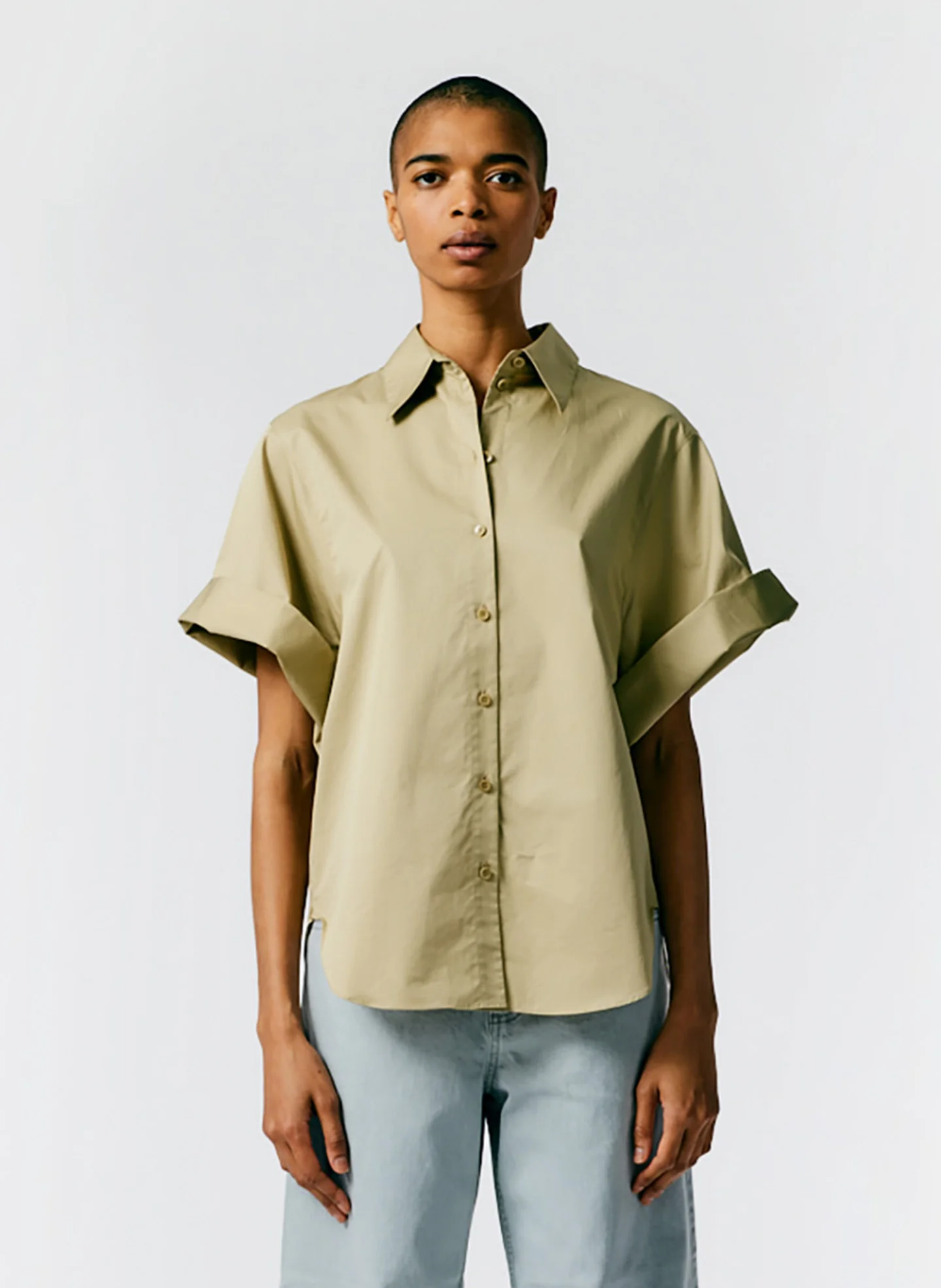 Eco Poplin Rolled Sleeve Shirt - Image 13