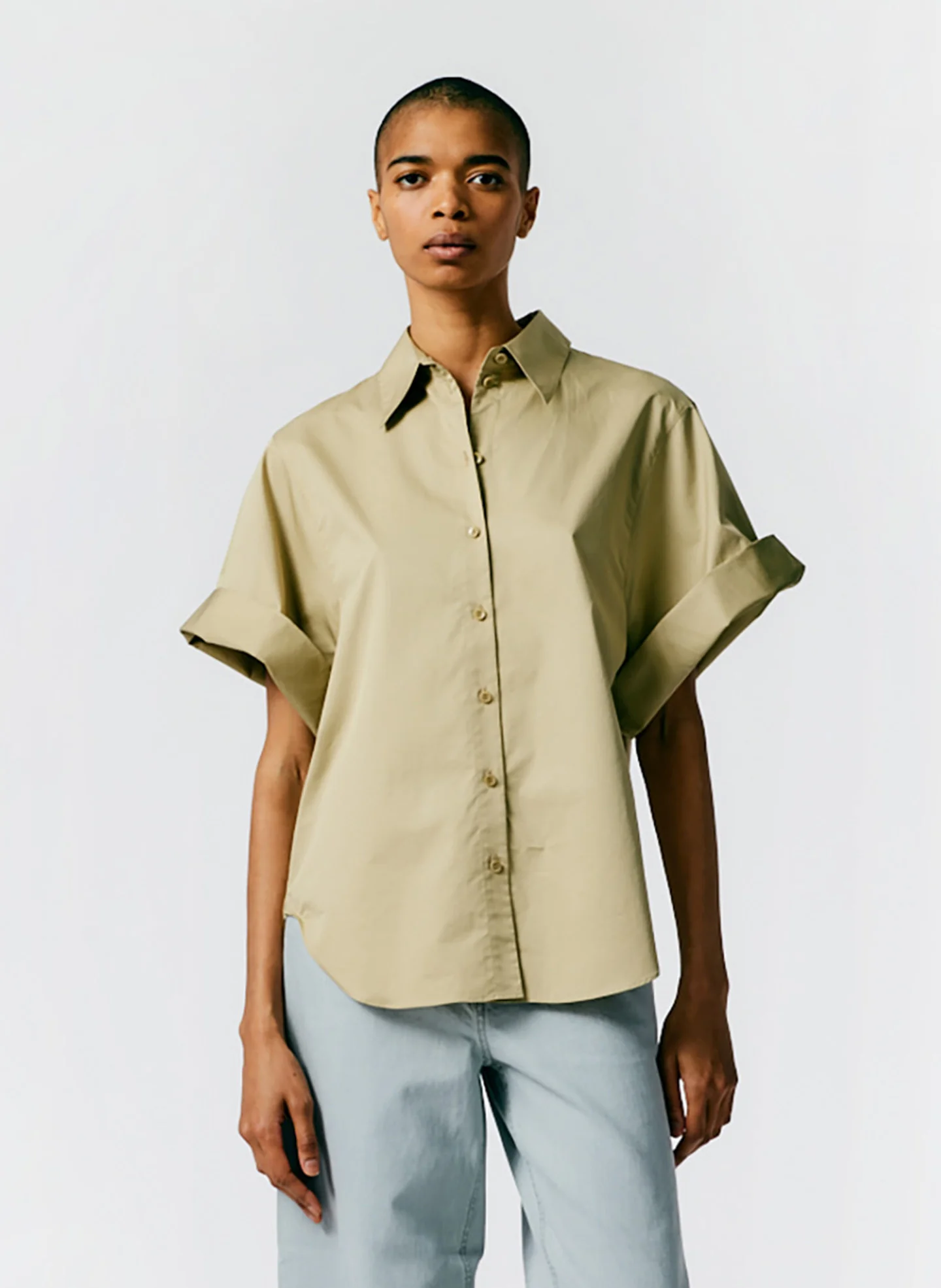 Eco Poplin Rolled Sleeve Shirt - Image 16