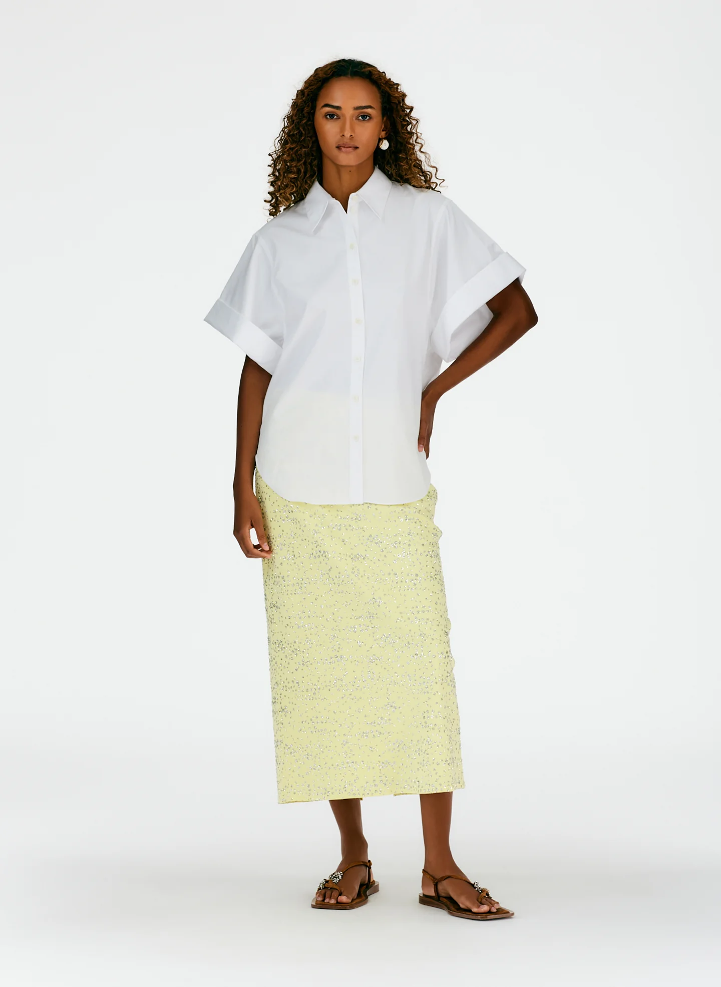 Eco Poplin Rolled Sleeve Shirt - Image 6