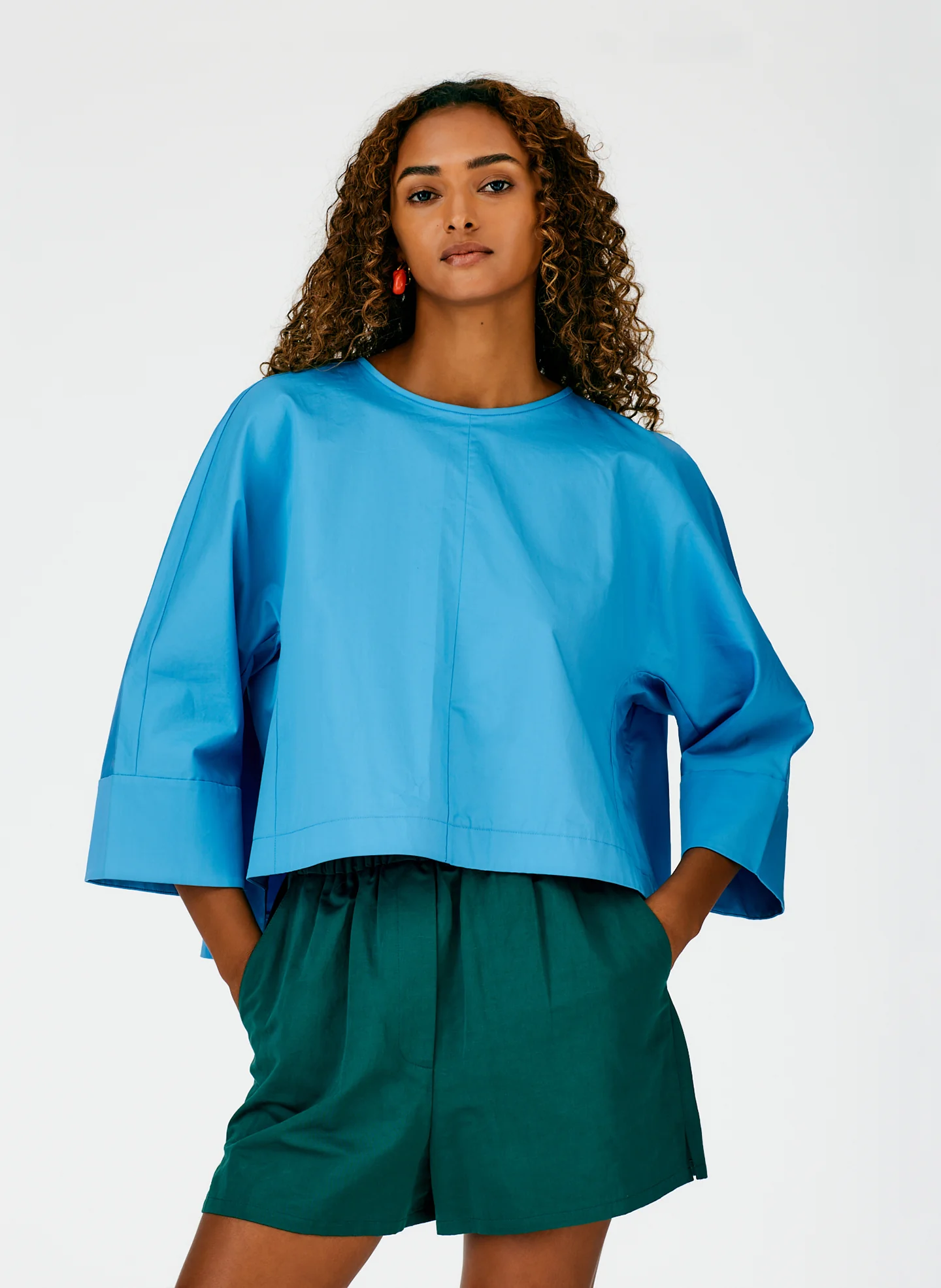 Eco Poplin Sculpted Top - Image 12