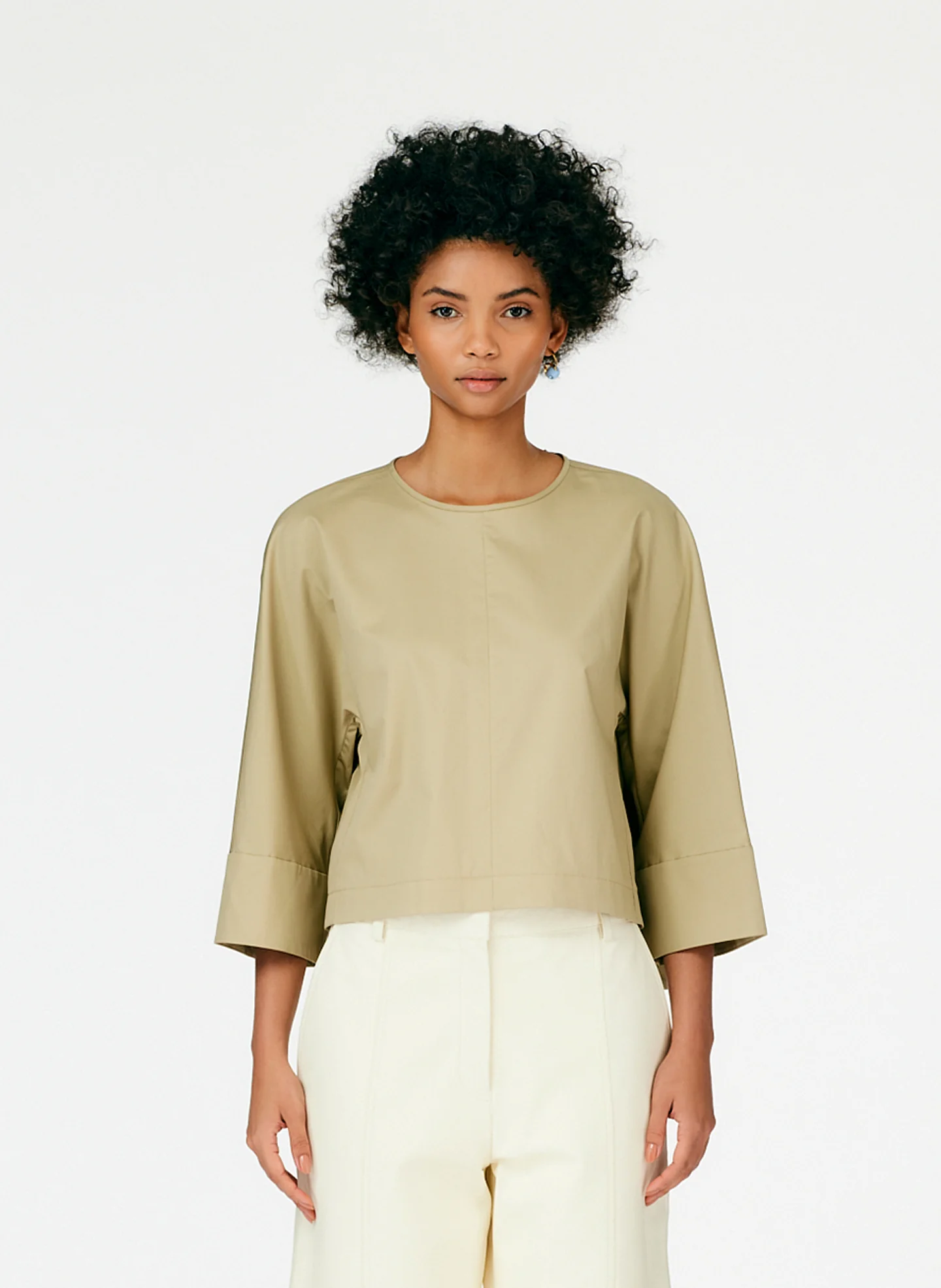 Eco Poplin Sculpted Top - Image 2