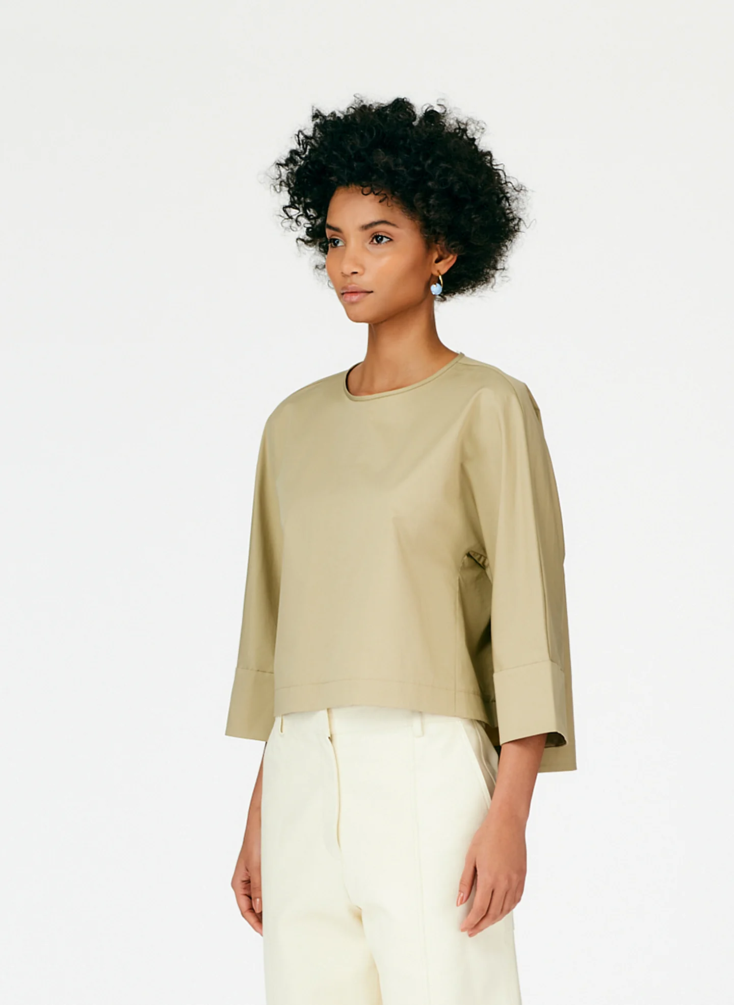 Eco Poplin Sculpted Top - Image 3