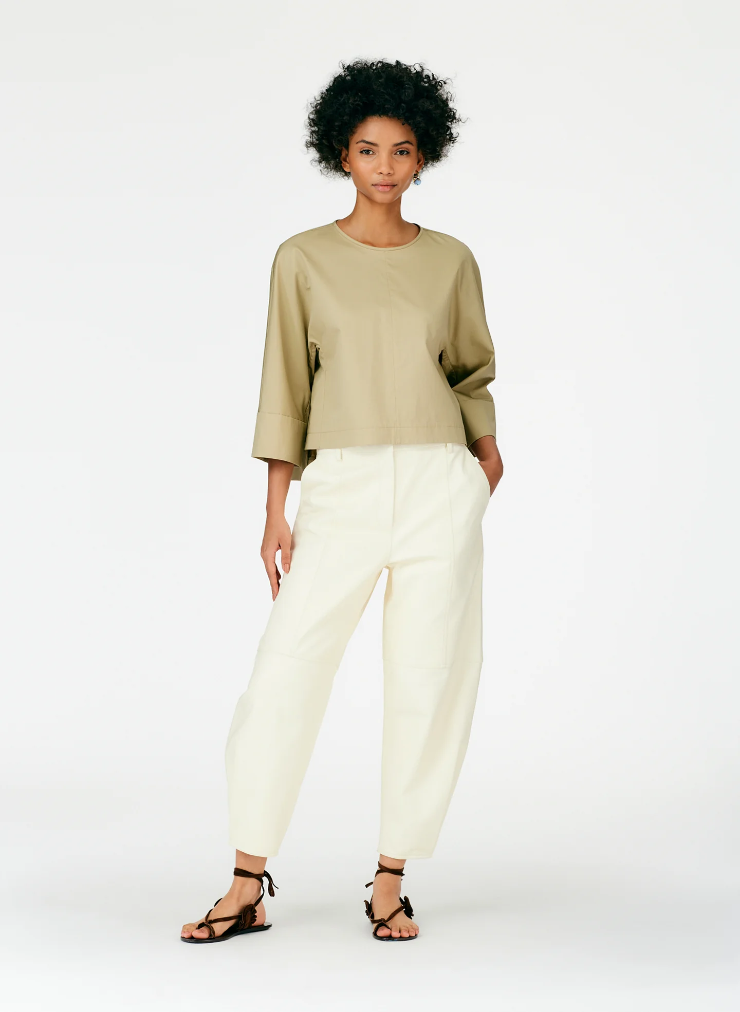 Eco Poplin Sculpted Top - Image 7