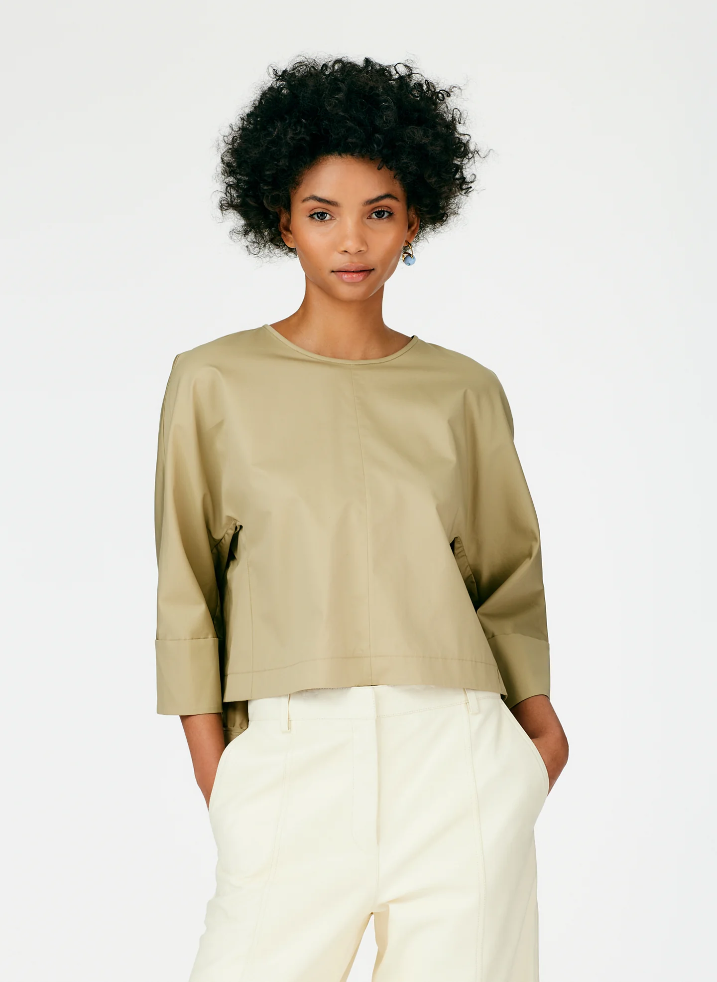 Eco Poplin Sculpted Top - Image 8