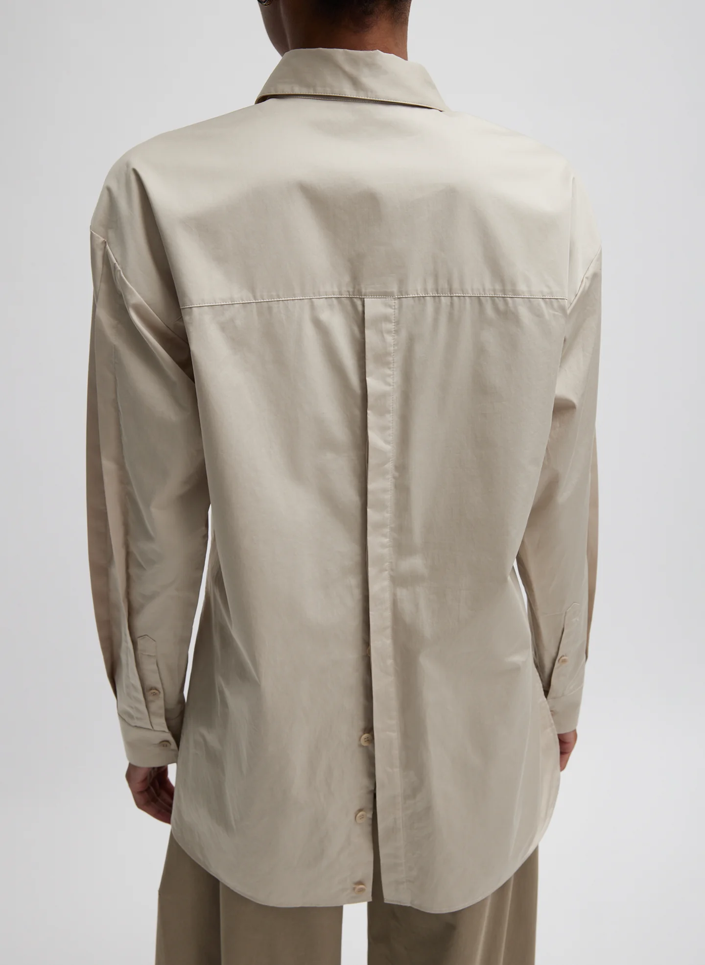Eco Poplin Shirt With Tucked Sleeve - Image 5