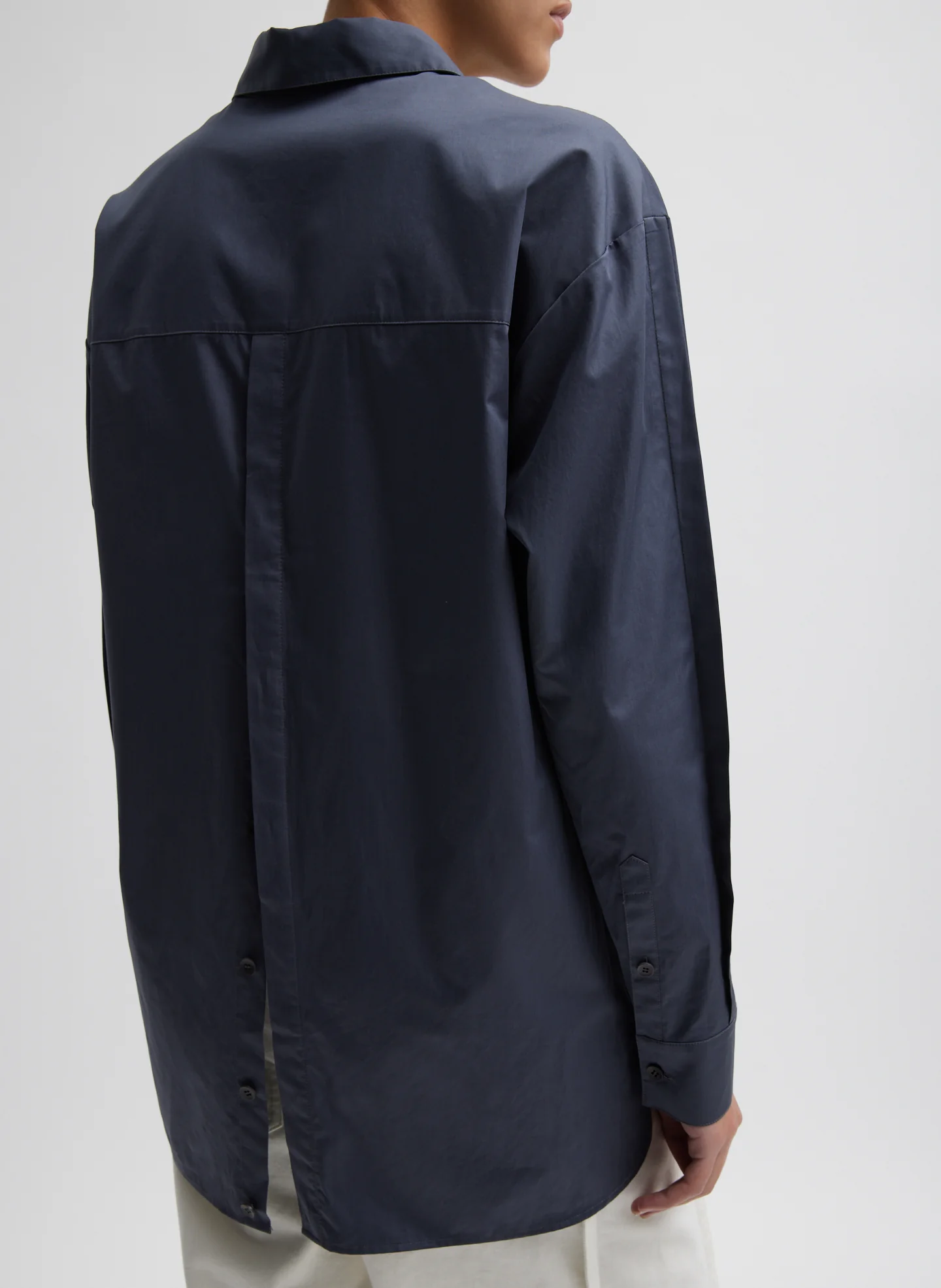 Eco Poplin Shirt With Tucked Sleeve - Image 6