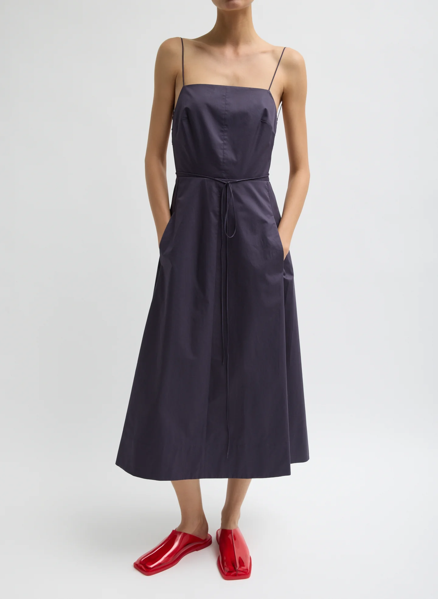 Eco Poplin Strappy Dress - Image 2