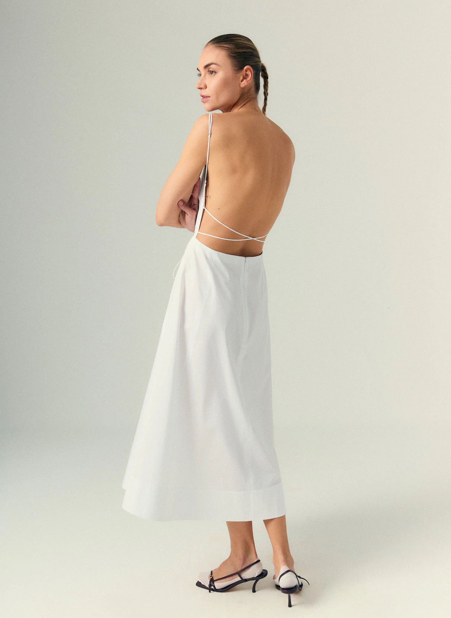 Eco Poplin Strappy Dress - Image 2