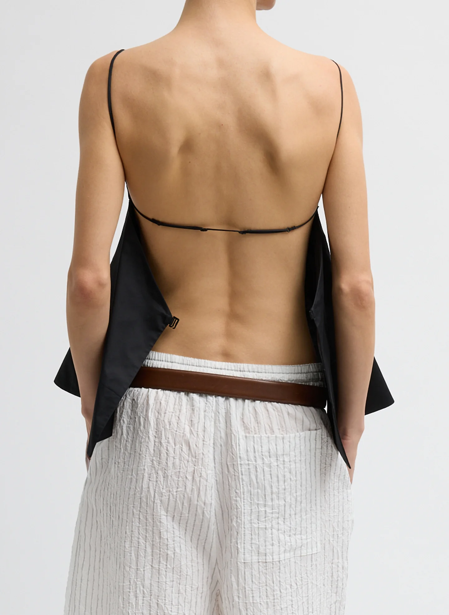 Eco Poplin Strappy Open Back Top - Image 4