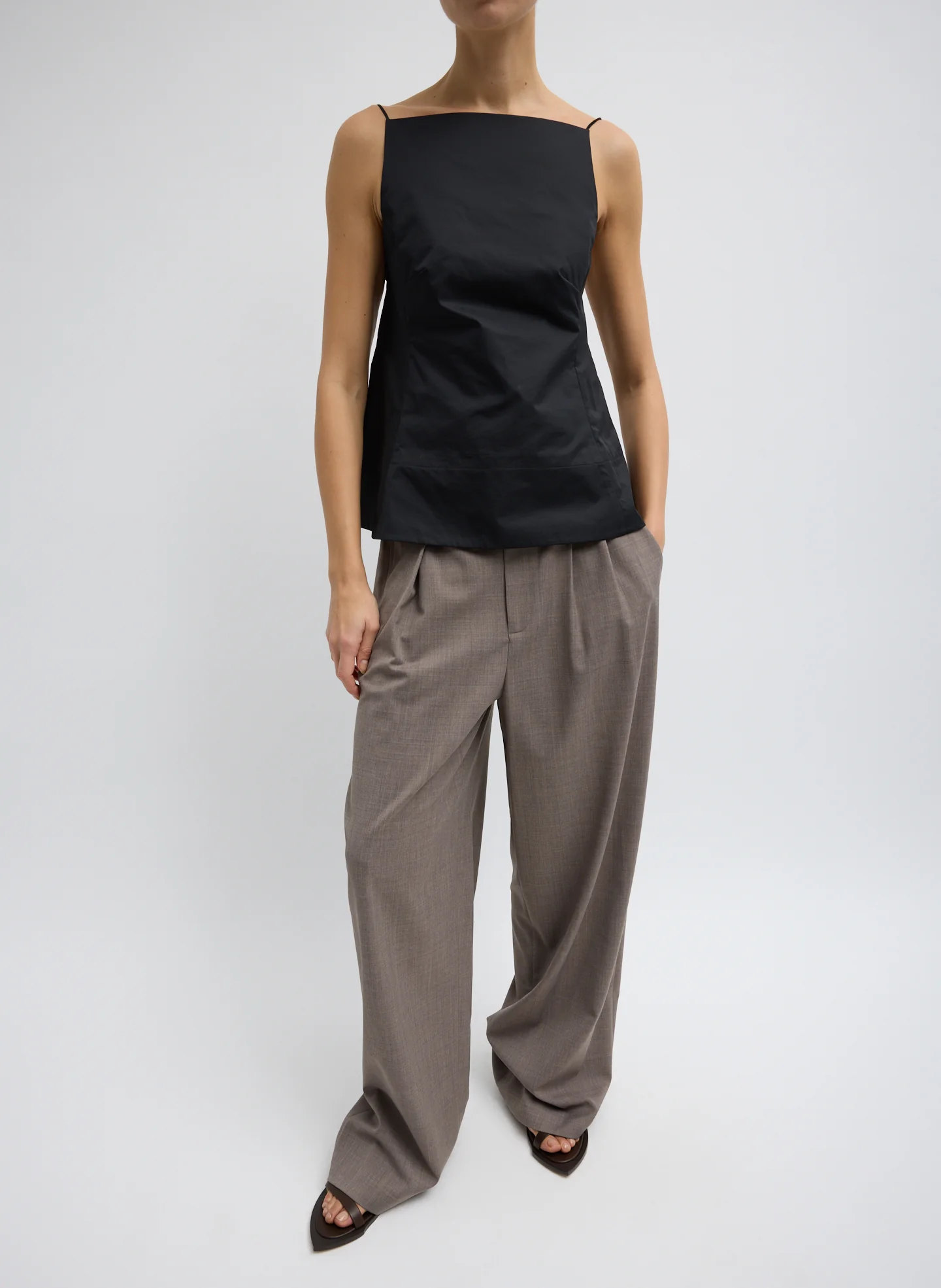 Eco Poplin Strappy Open Back Top - Image 6